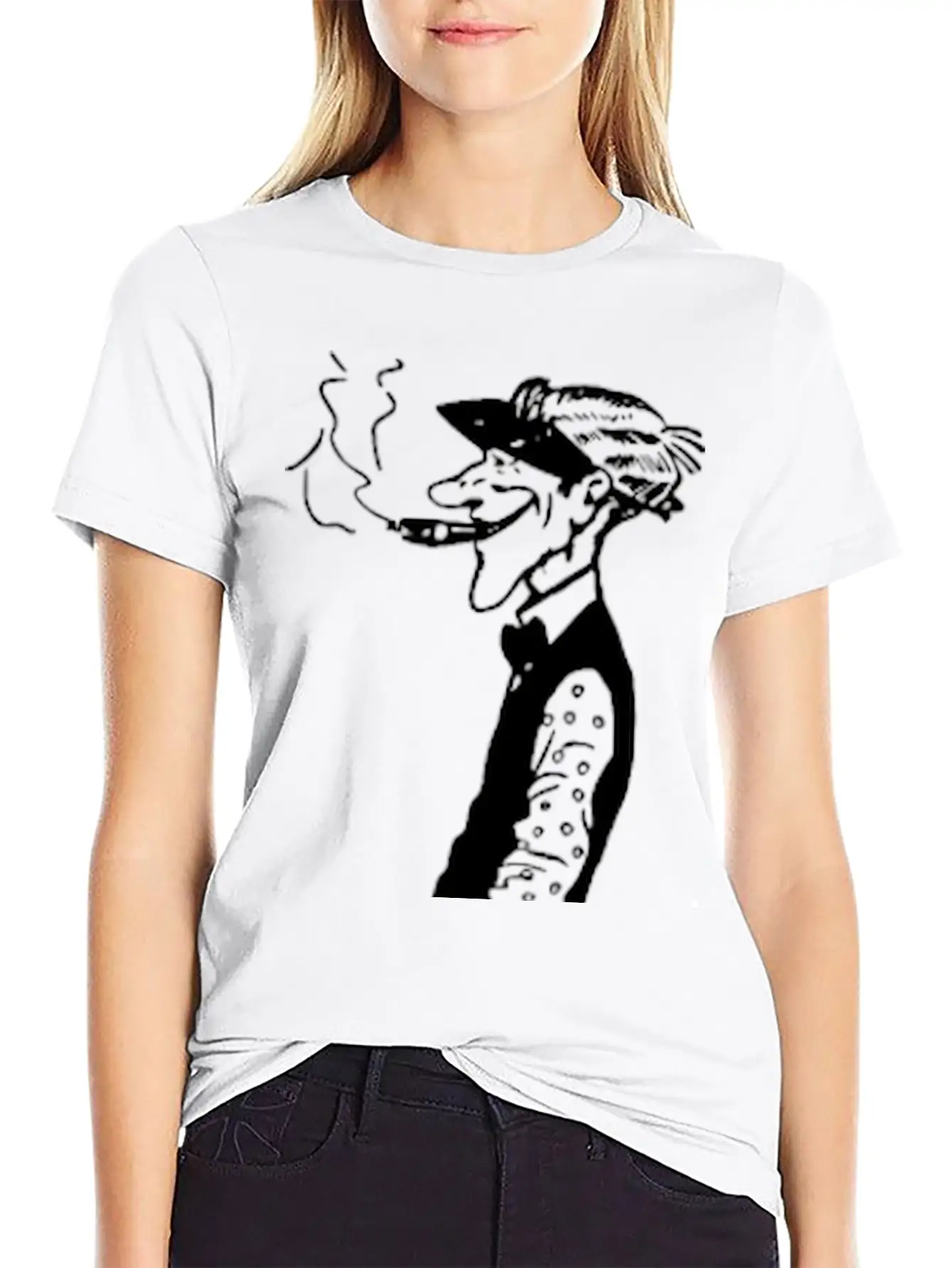 Skinny Man Smokes Basic Graphic T-Shirt ¨C Daily Comfort In Soft Cotton