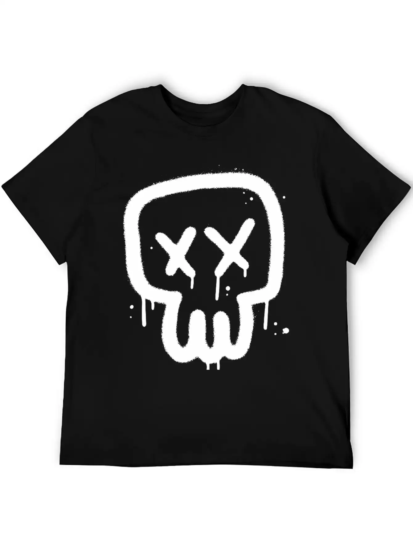 Skull Graffiti Essential Cotton Tee For Daily Outfits ¨C Unisex Style