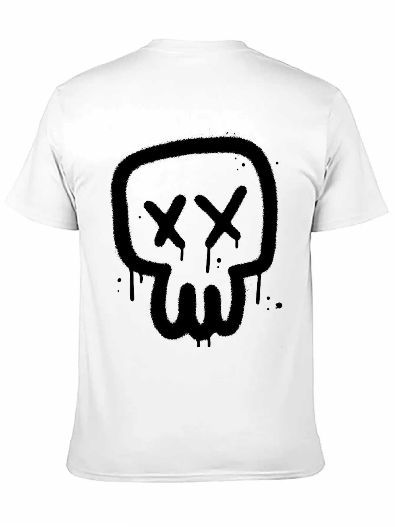 Skull Graffiti Essential Cotton Tee For Daily Outfits ¨C Unisex Style