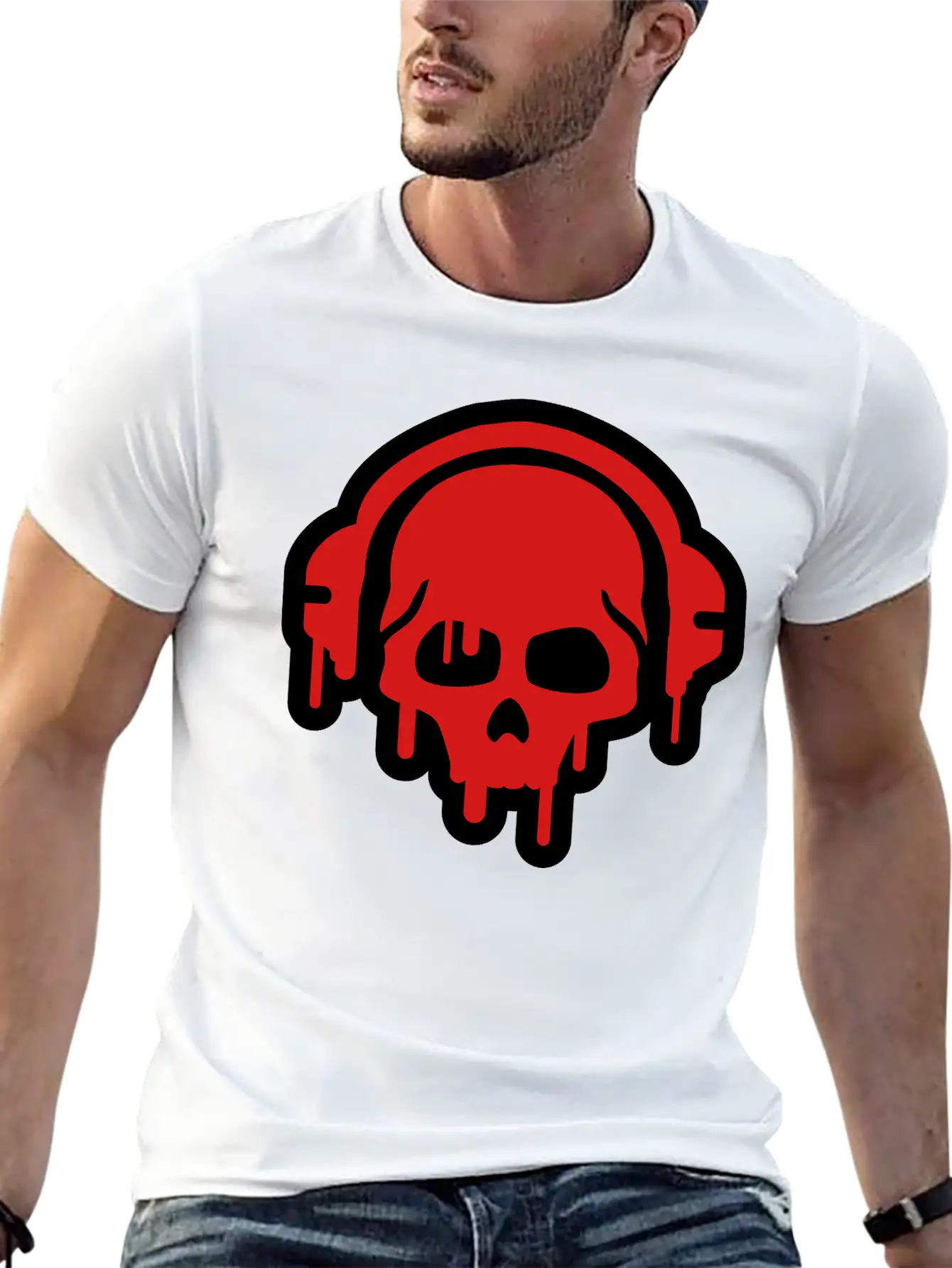 Skull_paint__f2 Basic Graphic T-Shirt ¨C Daily Comfort In Soft Cotton