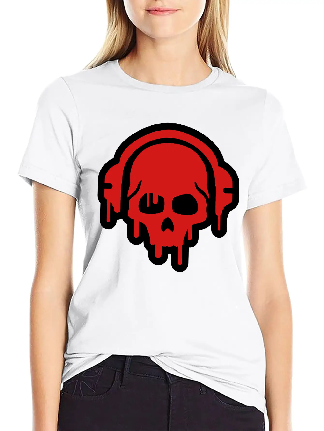 Skull_paint__f2 Basic Graphic T-Shirt ¨C Daily Comfort In Soft Cotton