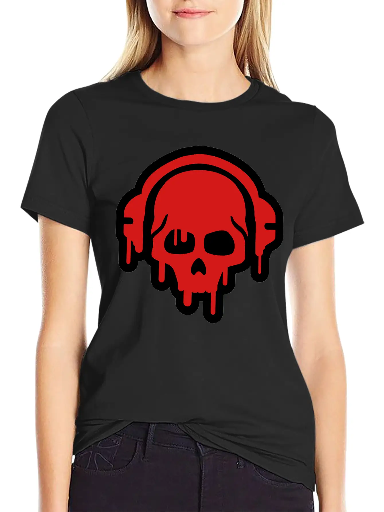 Skull_paint__f2 Basic Graphic T-Shirt ¨C Daily Comfort In Soft Cotton