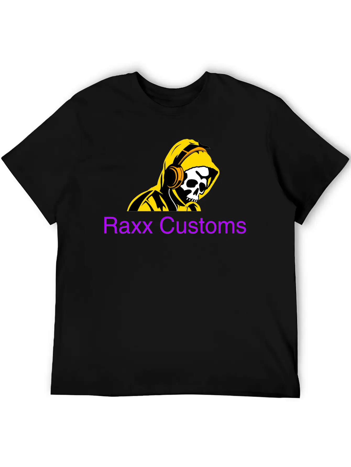 SKULL RAXX CUSTOMS Logo Yellow Basic Graphic T-Shirt ¨C Daily Comfort In Soft Cotton