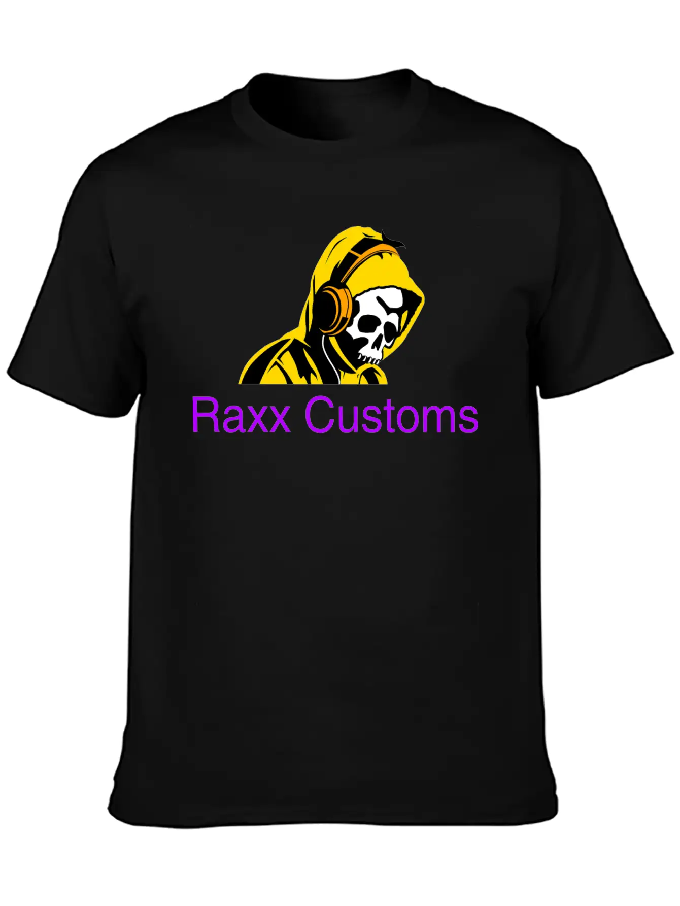 SKULL RAXX CUSTOMS Logo Yellow Basic Graphic T-Shirt ¨C Daily Comfort In Soft Cotton