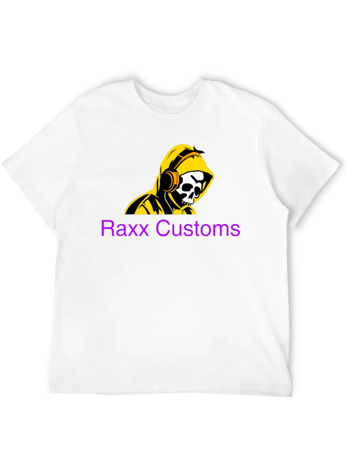 SKULL RAXX CUSTOMS Logo Yellow Basic Graphic T-Shirt ¨C Daily Comfort In Soft Cotton