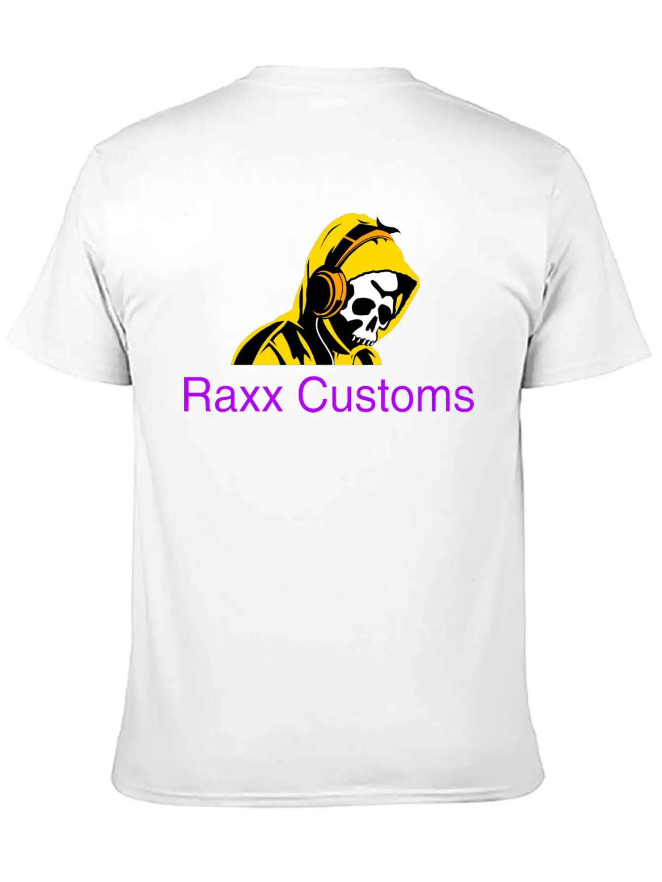 SKULL RAXX CUSTOMS Logo Yellow Basic Graphic T-Shirt ¨C Daily Comfort In Soft Cotton