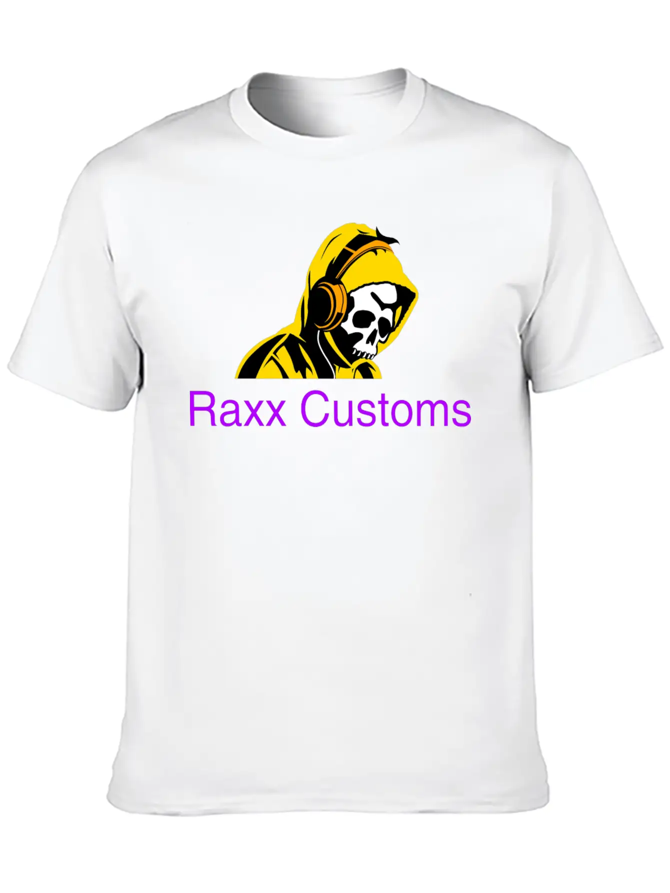 SKULL RAXX CUSTOMS Logo Yellow Basic Graphic T-Shirt ¨C Daily Comfort In Soft Cotton