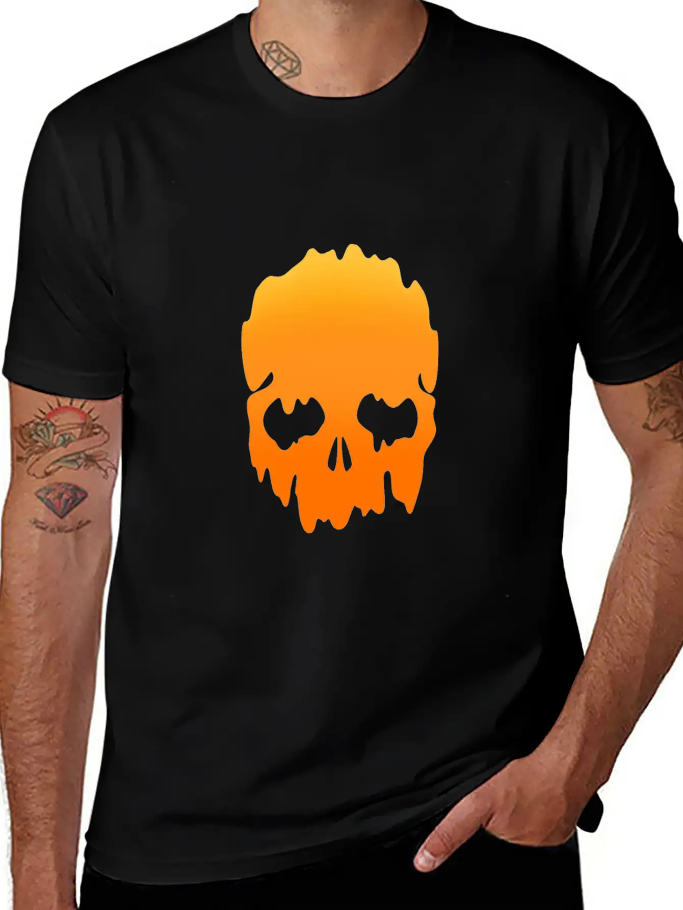 Skull With Colour Gradient Soft Cotton Short Sleeve Tee ¨C Unisex Wardrobe Staple