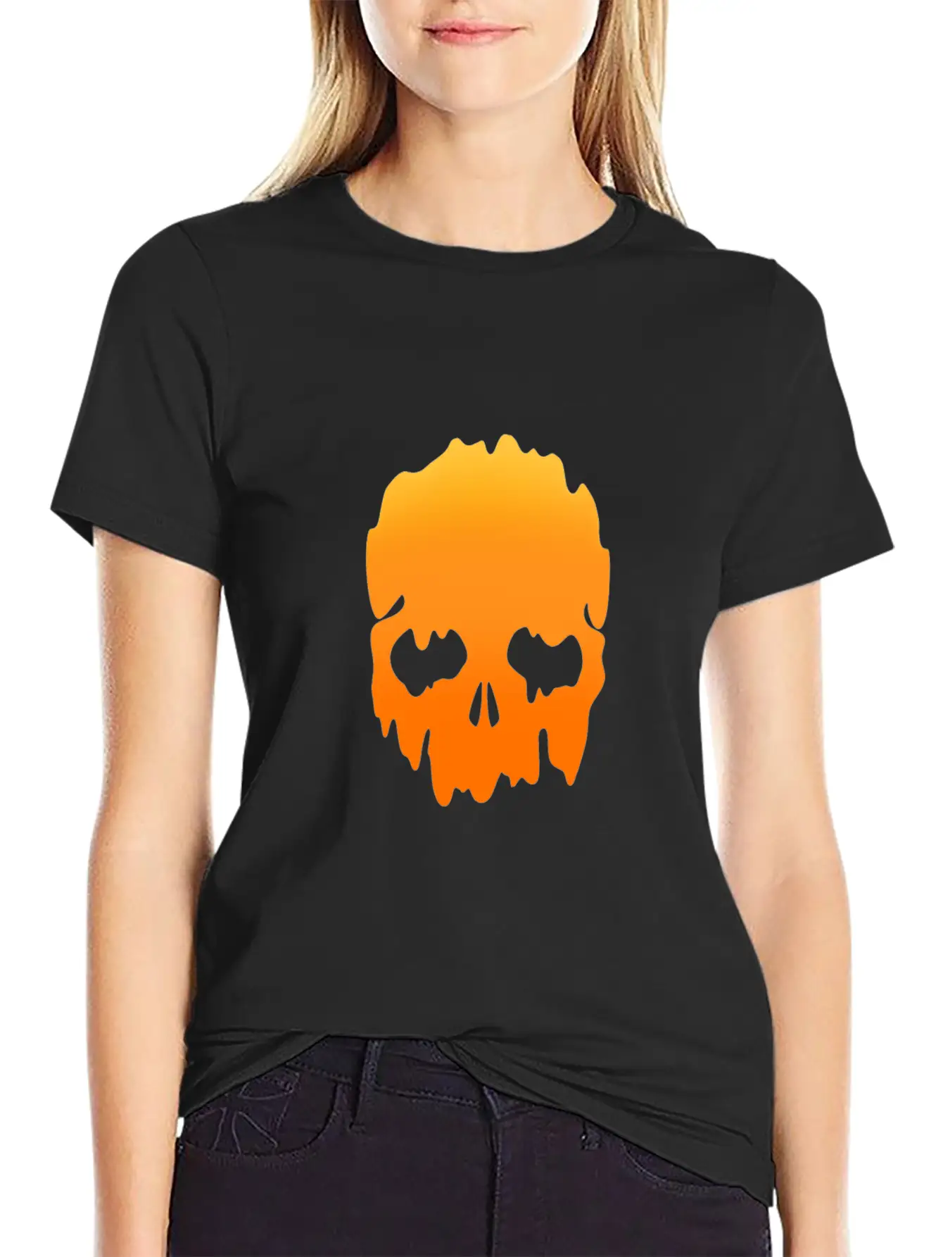 Skull With Colour Gradient Soft Cotton Short Sleeve Tee ¨C Unisex Wardrobe Staple