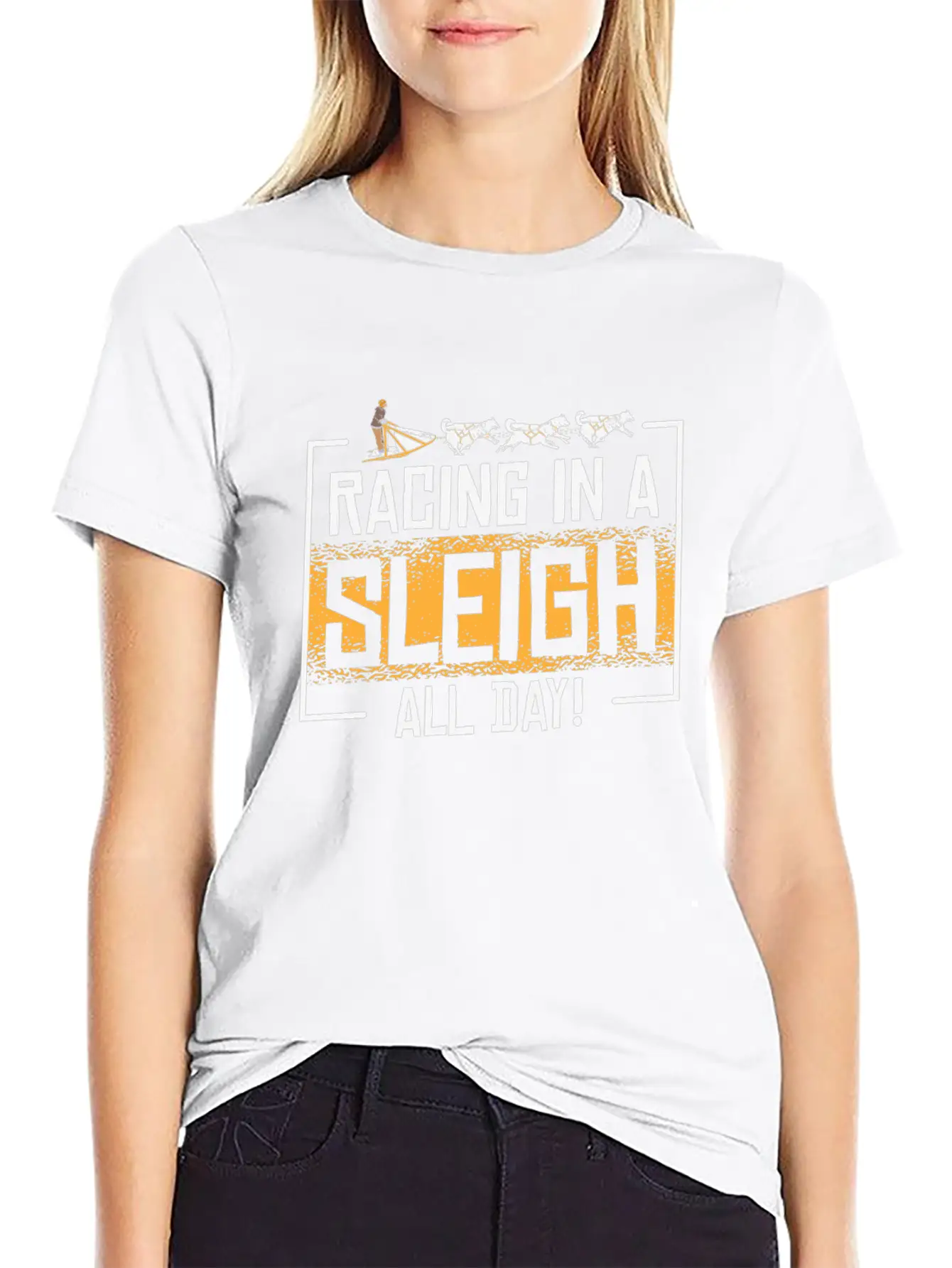 Sledding Sled Dog Racing In A Sleigh Alaskan Soft Cotton Short Sleeve Tee ¨C Unisex Wardrobe Staple