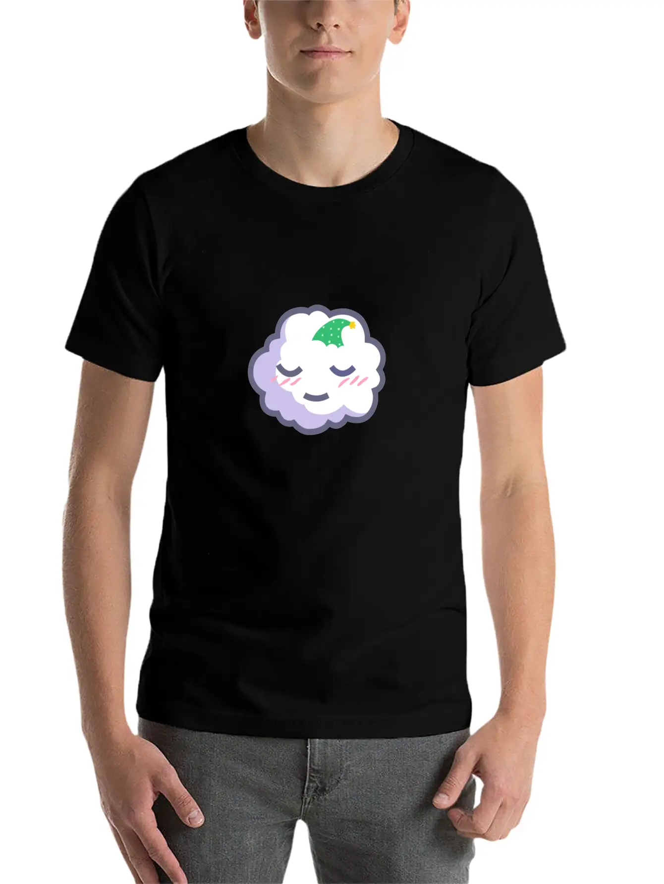 Sleepy Cloud Essential Cotton Tee For Daily Outfits ¨C Unisex Style