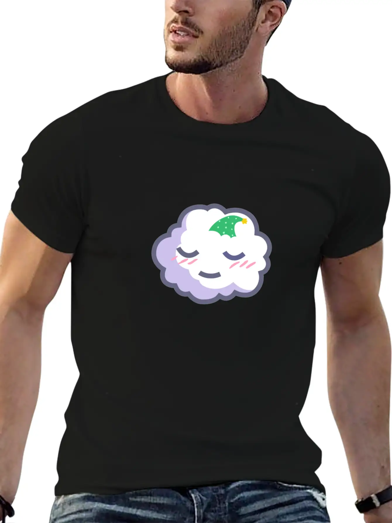 Sleepy Cloud Essential Cotton Tee For Daily Outfits ¨C Unisex Style
