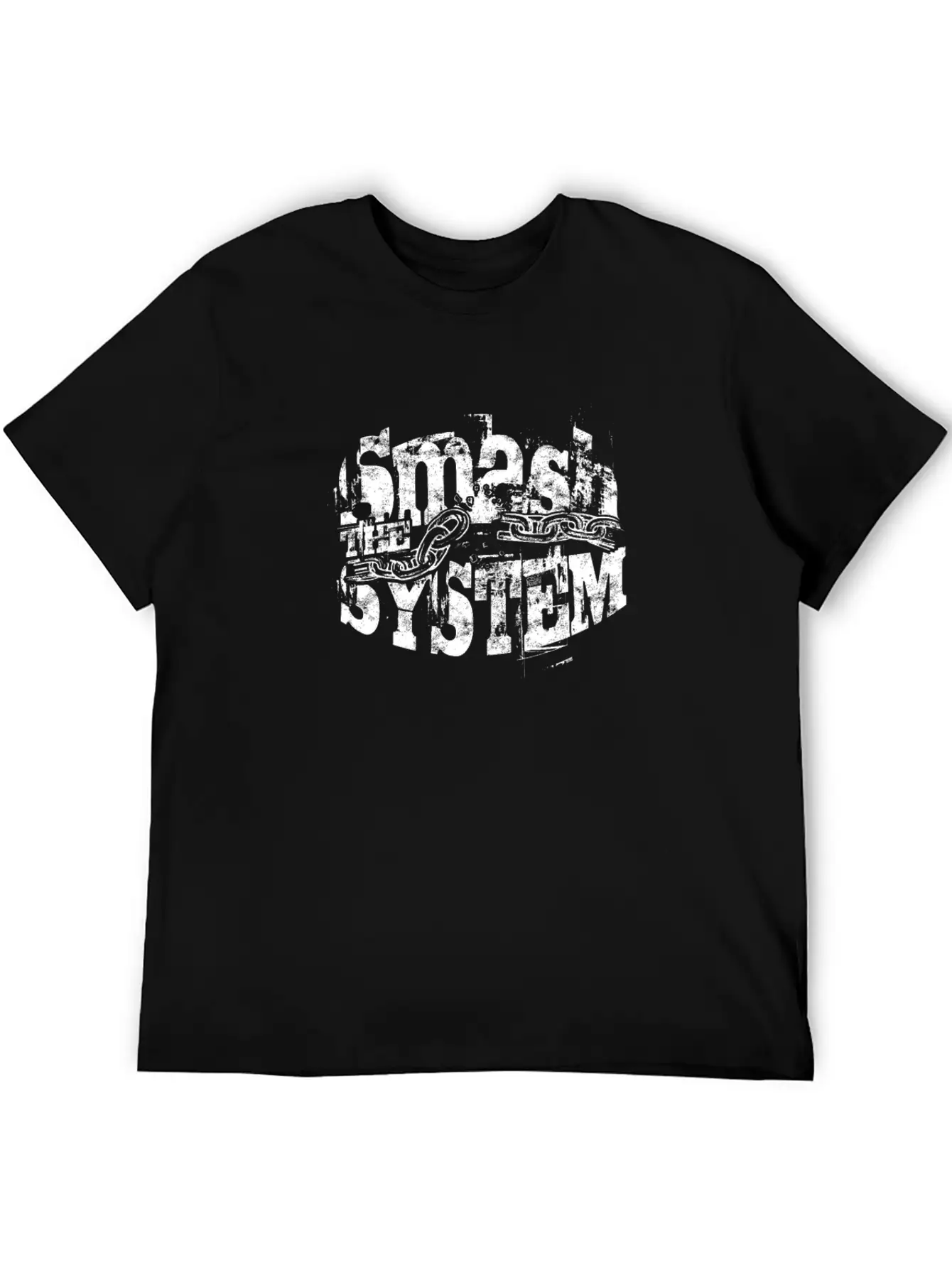 Smash The System - Punk Basic Graphic T-Shirt ¨C Daily Comfort In Soft Cotton
