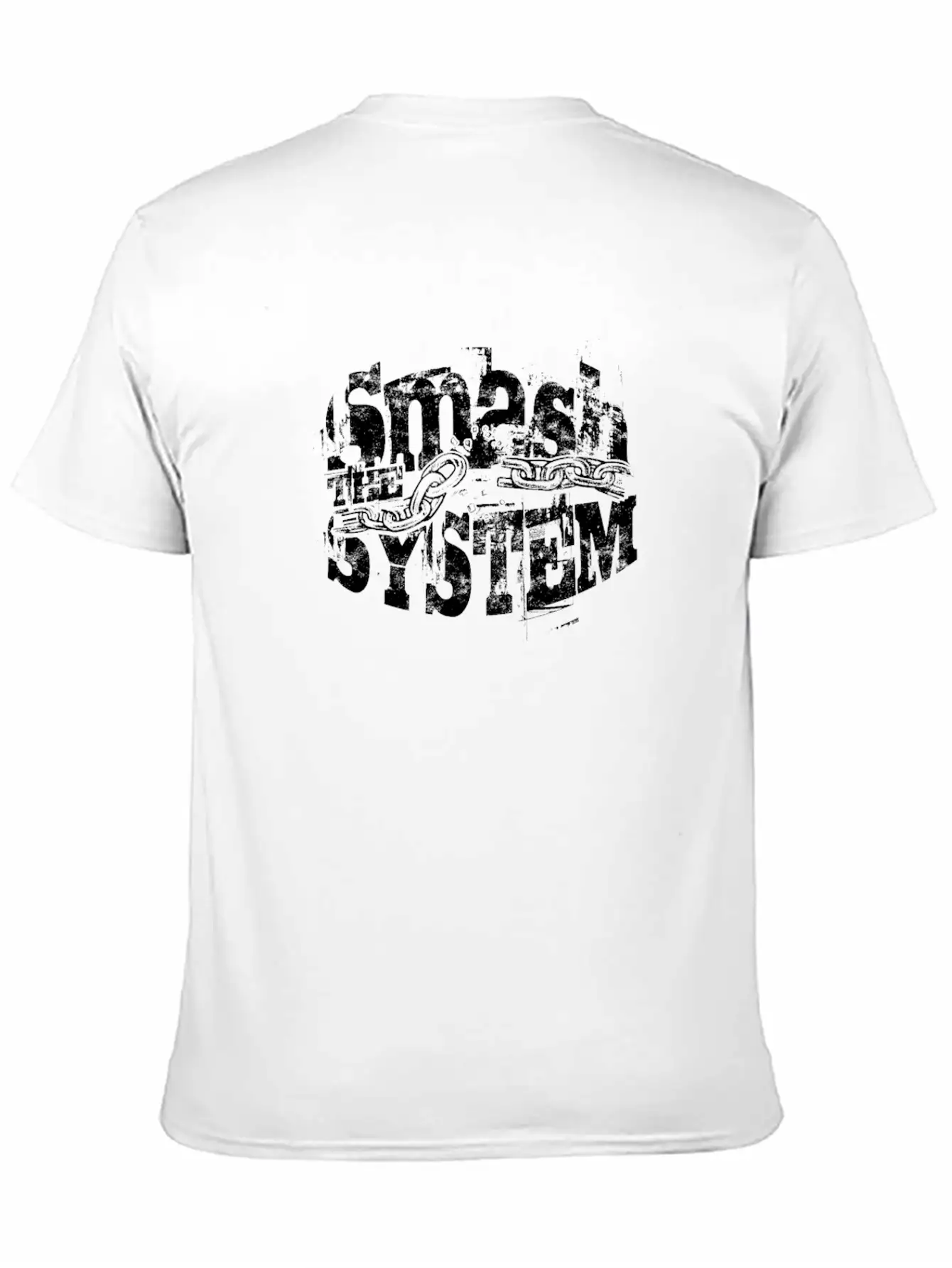 Smash The System - Punk Basic Graphic T-Shirt ¨C Daily Comfort In Soft Cotton
