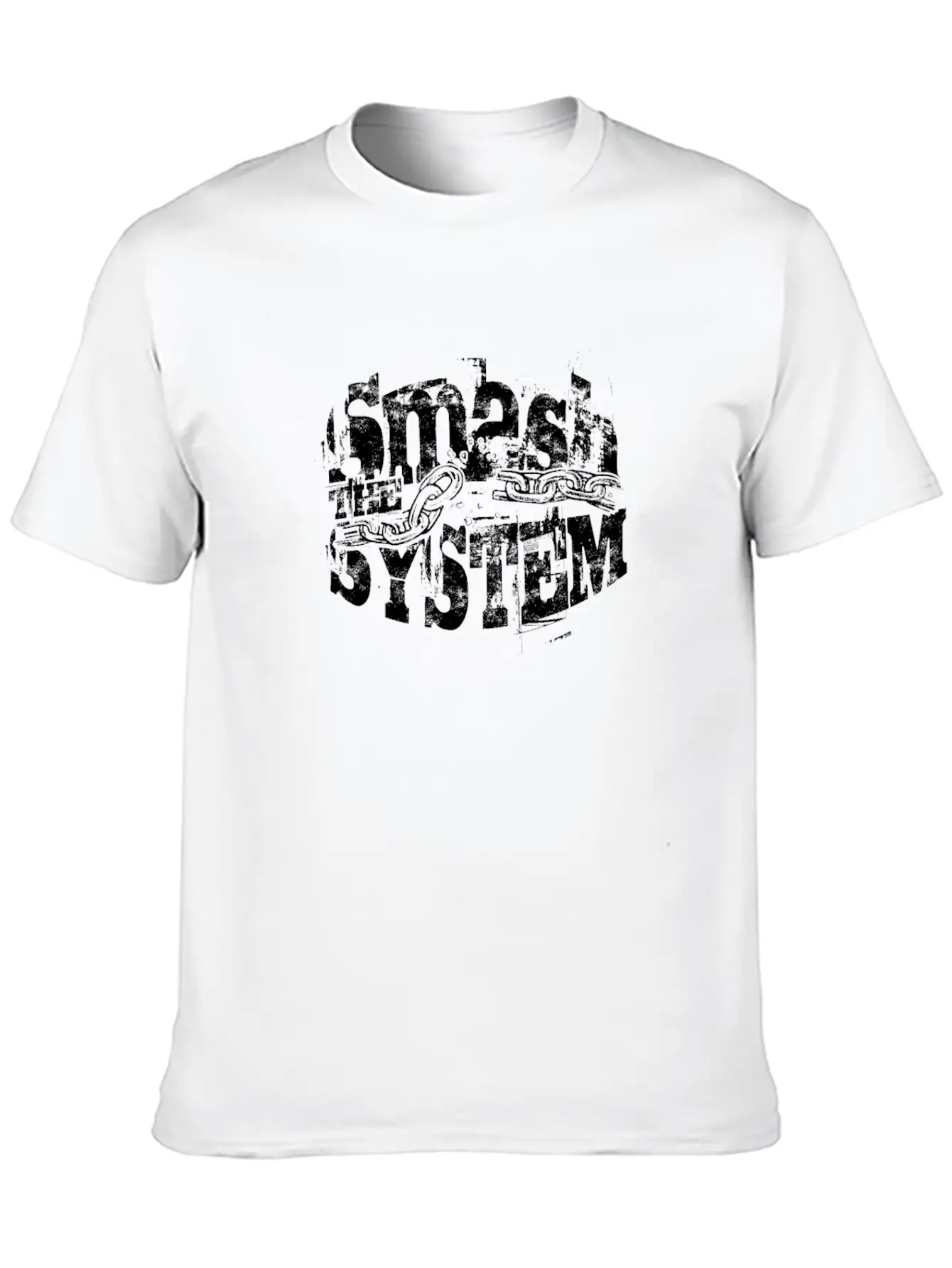 Smash The System - Punk Basic Graphic T-Shirt ¨C Daily Comfort In Soft Cotton