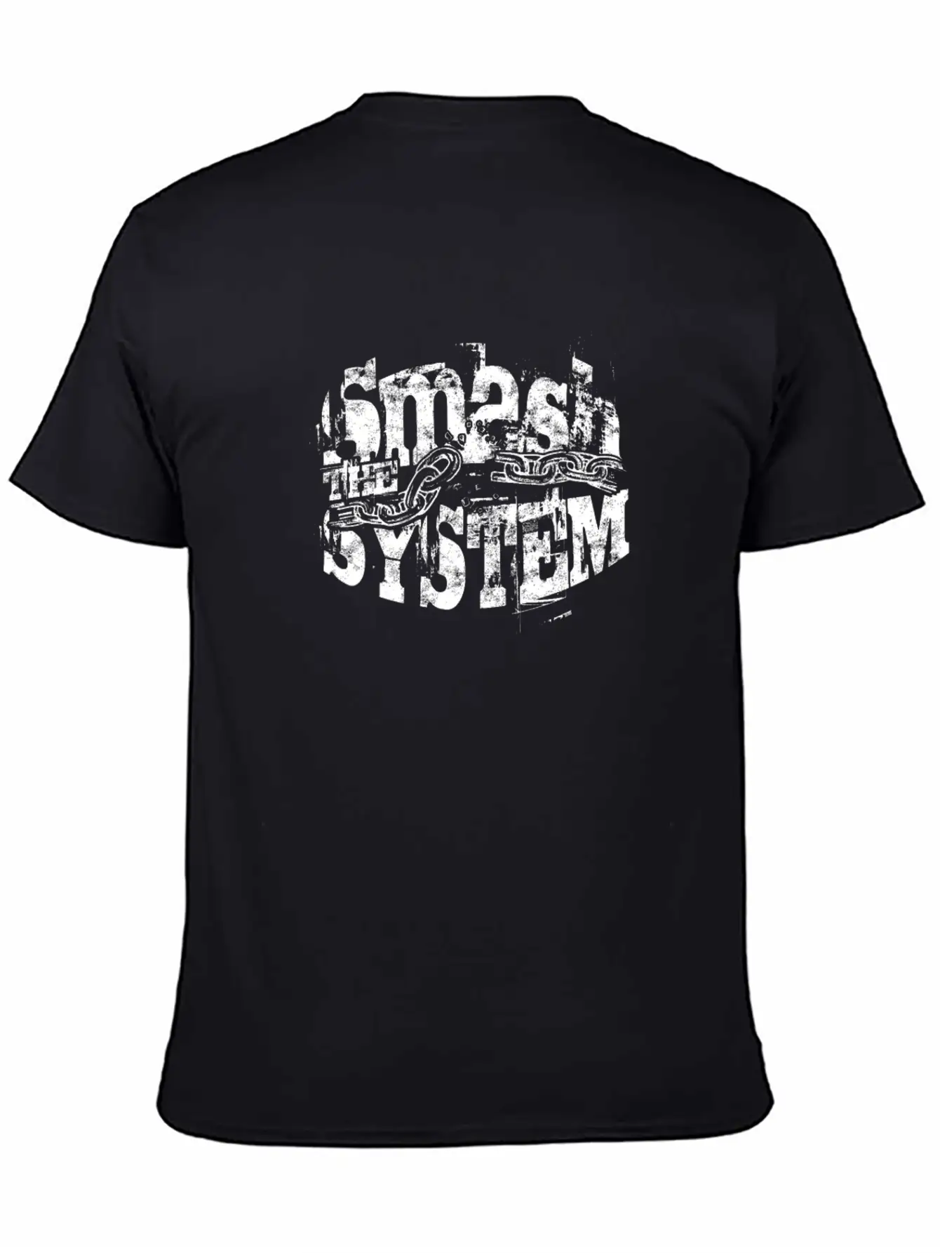 Smash The System - Punk Basic Graphic T-Shirt ¨C Daily Comfort In Soft Cotton