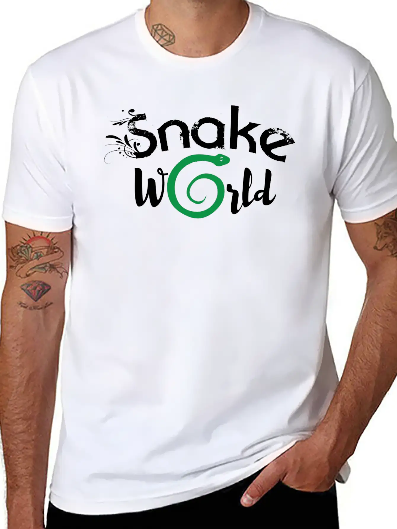 Snake Essential Cotton Tee For Daily Outfits ¨C Unisex Style