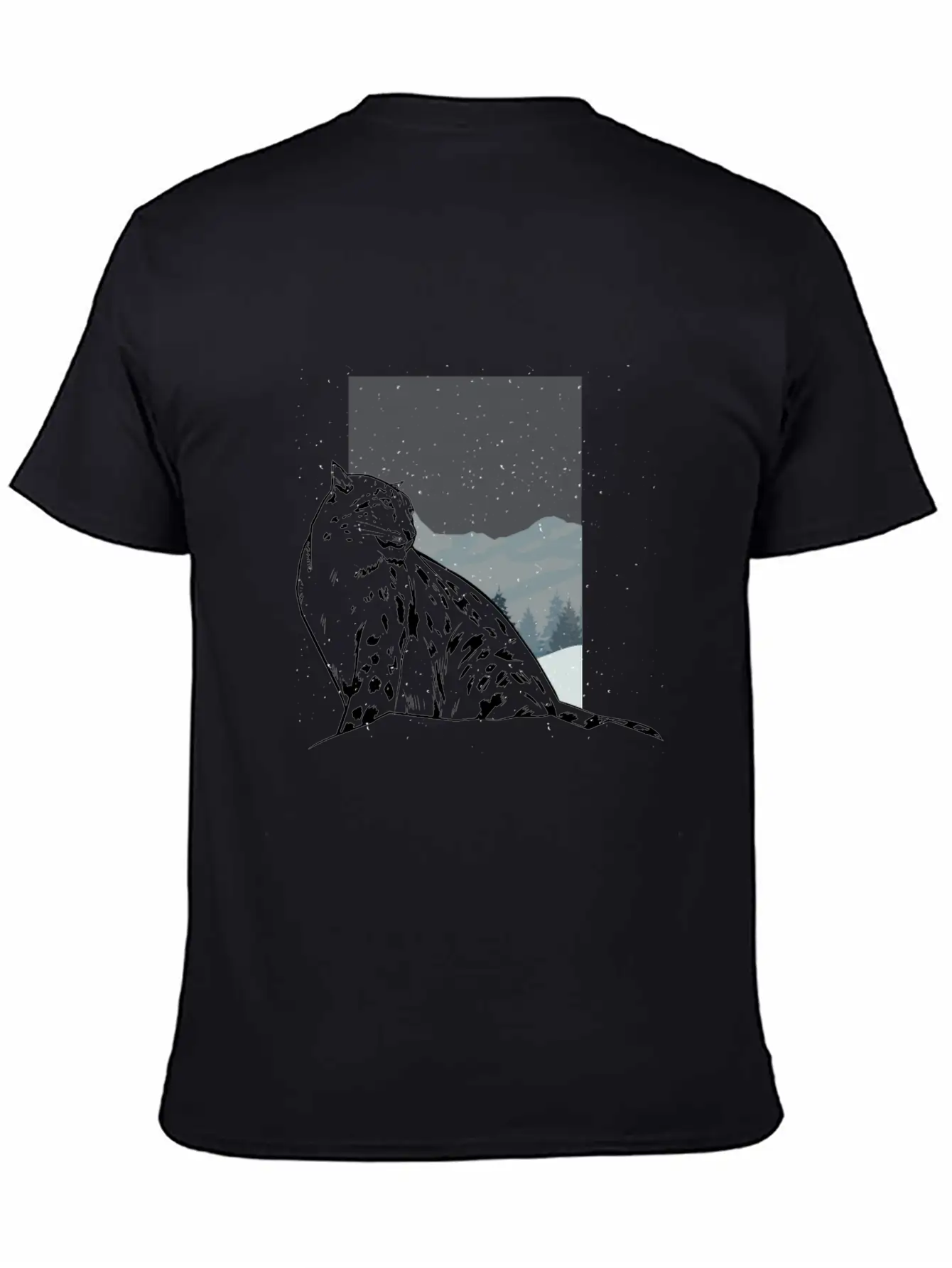 Snow Leopard Essential Cotton Tee For Daily Outfits ¨C Unisex Style