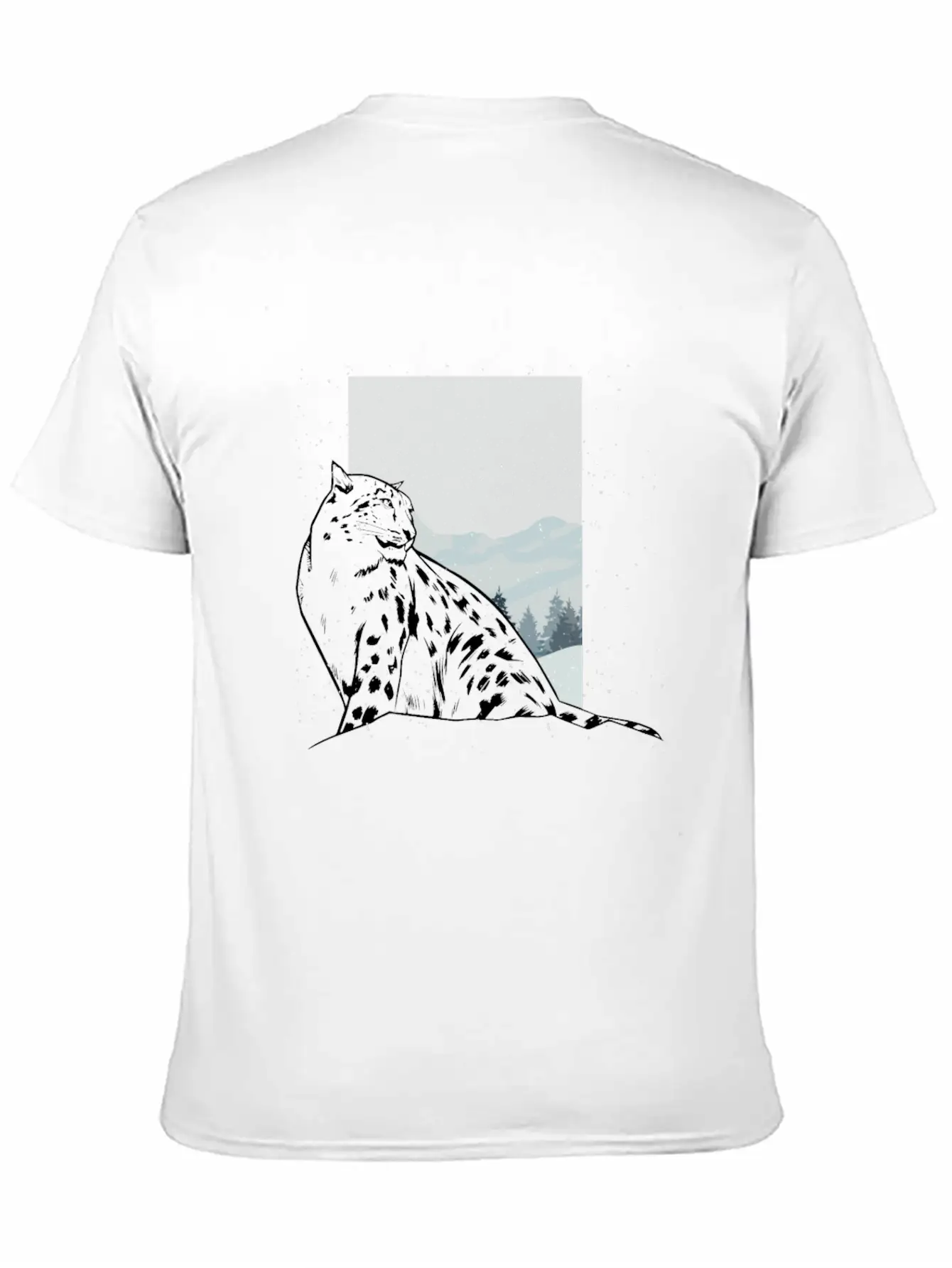 Snow Leopard Essential Cotton Tee For Daily Outfits ¨C Unisex Style