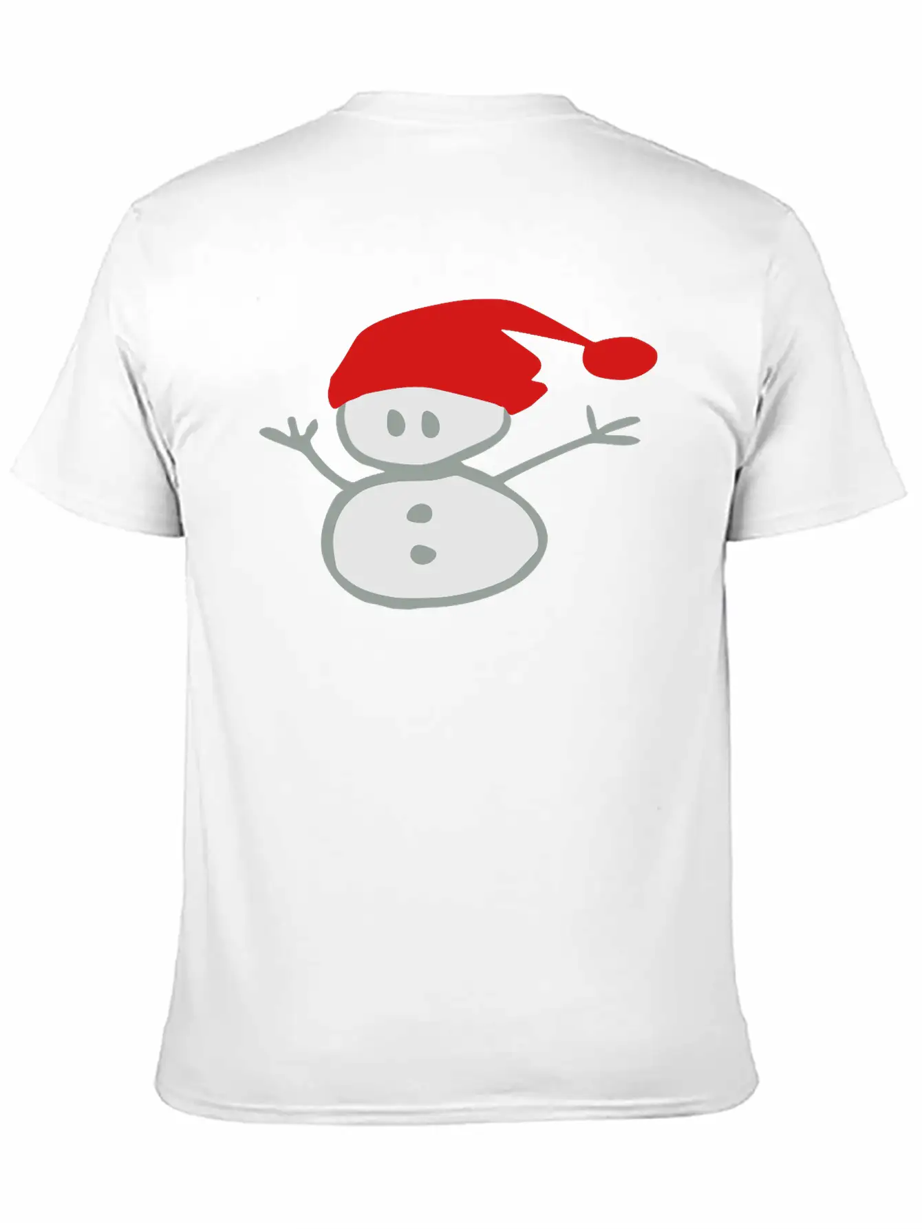 Snowman & Santa_hat Vector Art Soft Cotton Short Sleeve Tee ¨C Unisex Wardrobe Staple