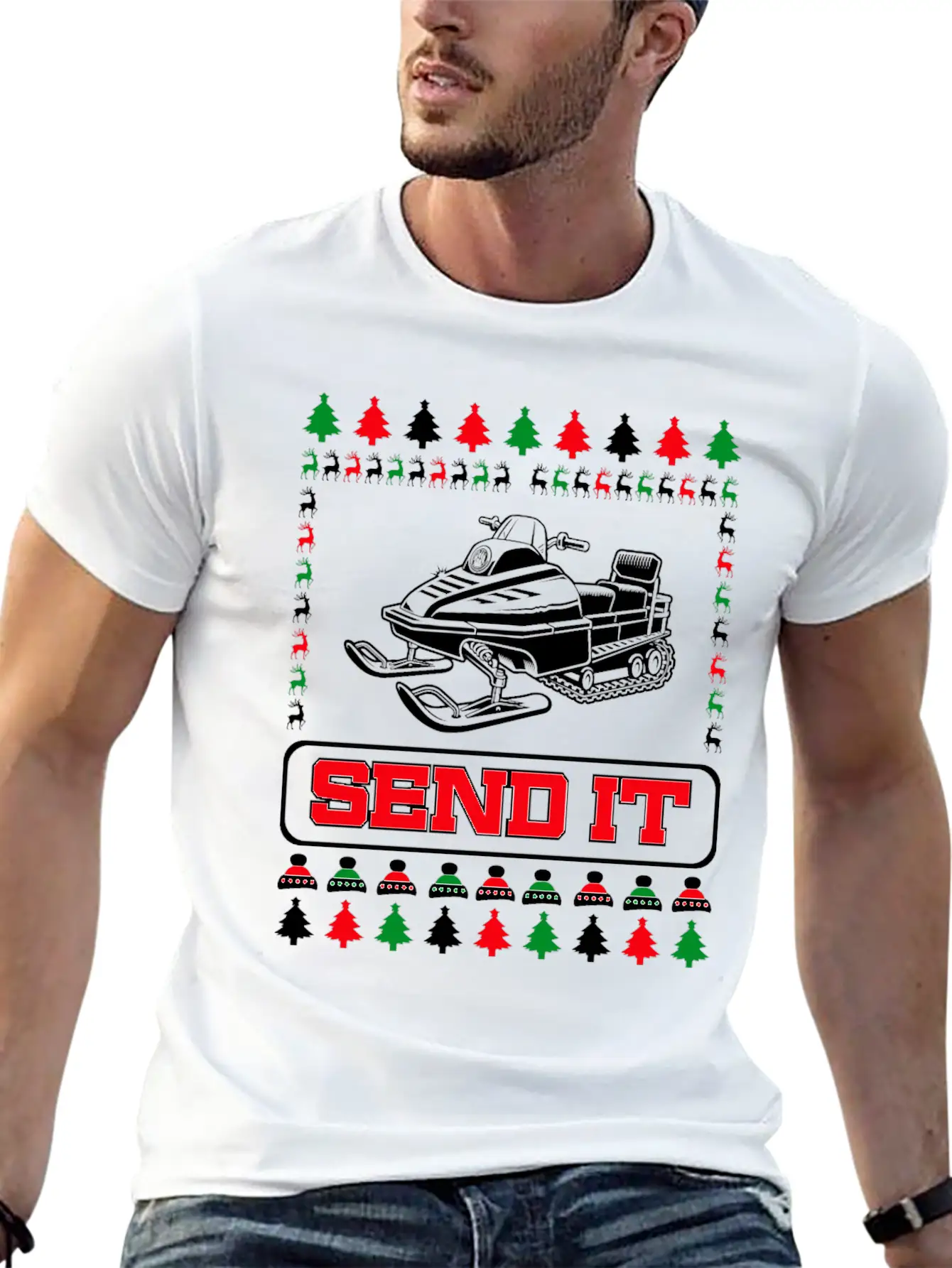 Snowmobile Snow Machine Basic Graphic T-Shirt ¨C Daily Comfort In Soft Cotton