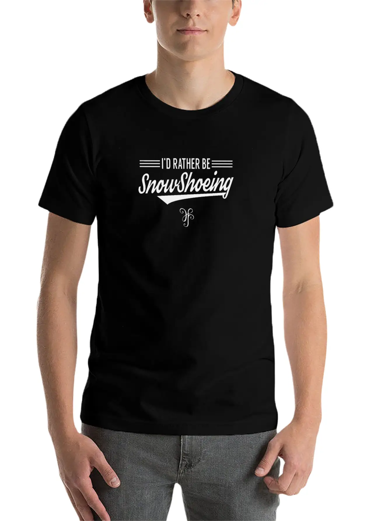 Snowshoe Hiking Snowshoes Tour Snowshoeing Basic Graphic T-Shirt ¨C Daily Comfort In Soft Cotton