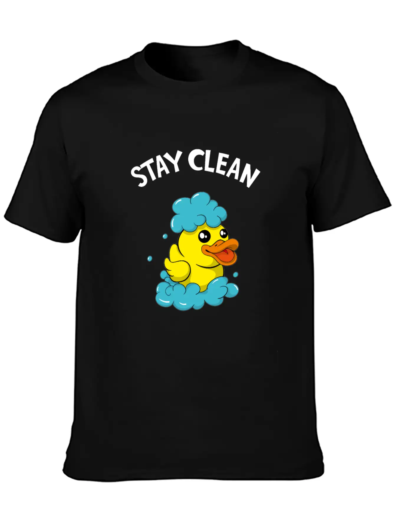 Soapmaker Stay Clean Funny Bath Duck Basic Graphic T-Shirt ¨C Daily Comfort In Soft Cotton