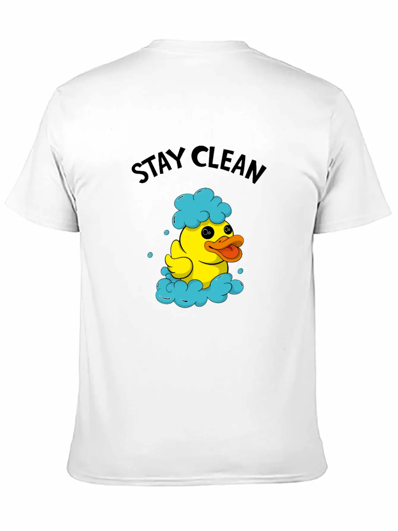 Soapmaker Stay Clean Funny Bath Duck Basic Graphic T-Shirt ¨C Daily Comfort In Soft Cotton