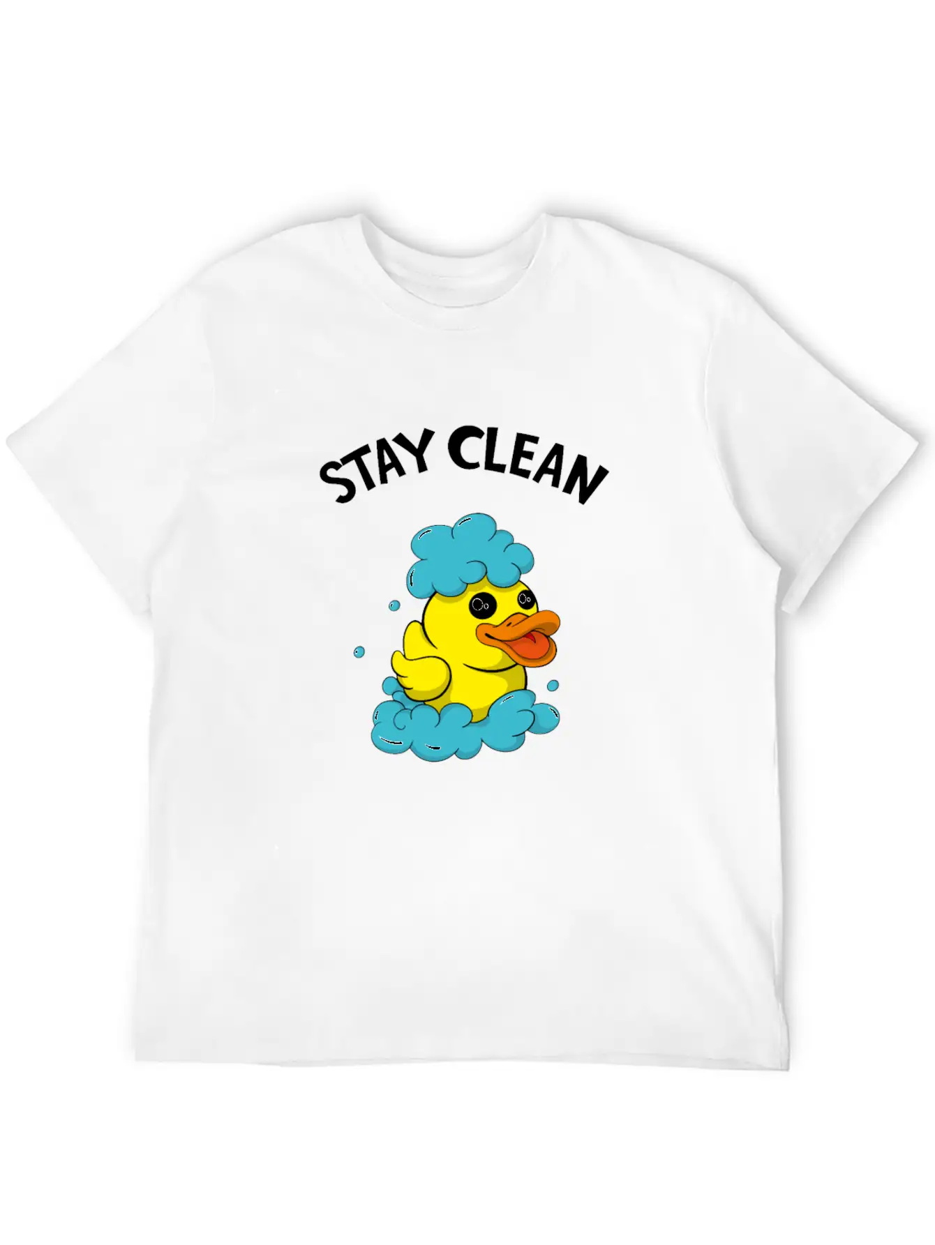 Soapmaker Stay Clean Funny Bath Duck Basic Graphic T-Shirt ¨C Daily Comfort In Soft Cotton