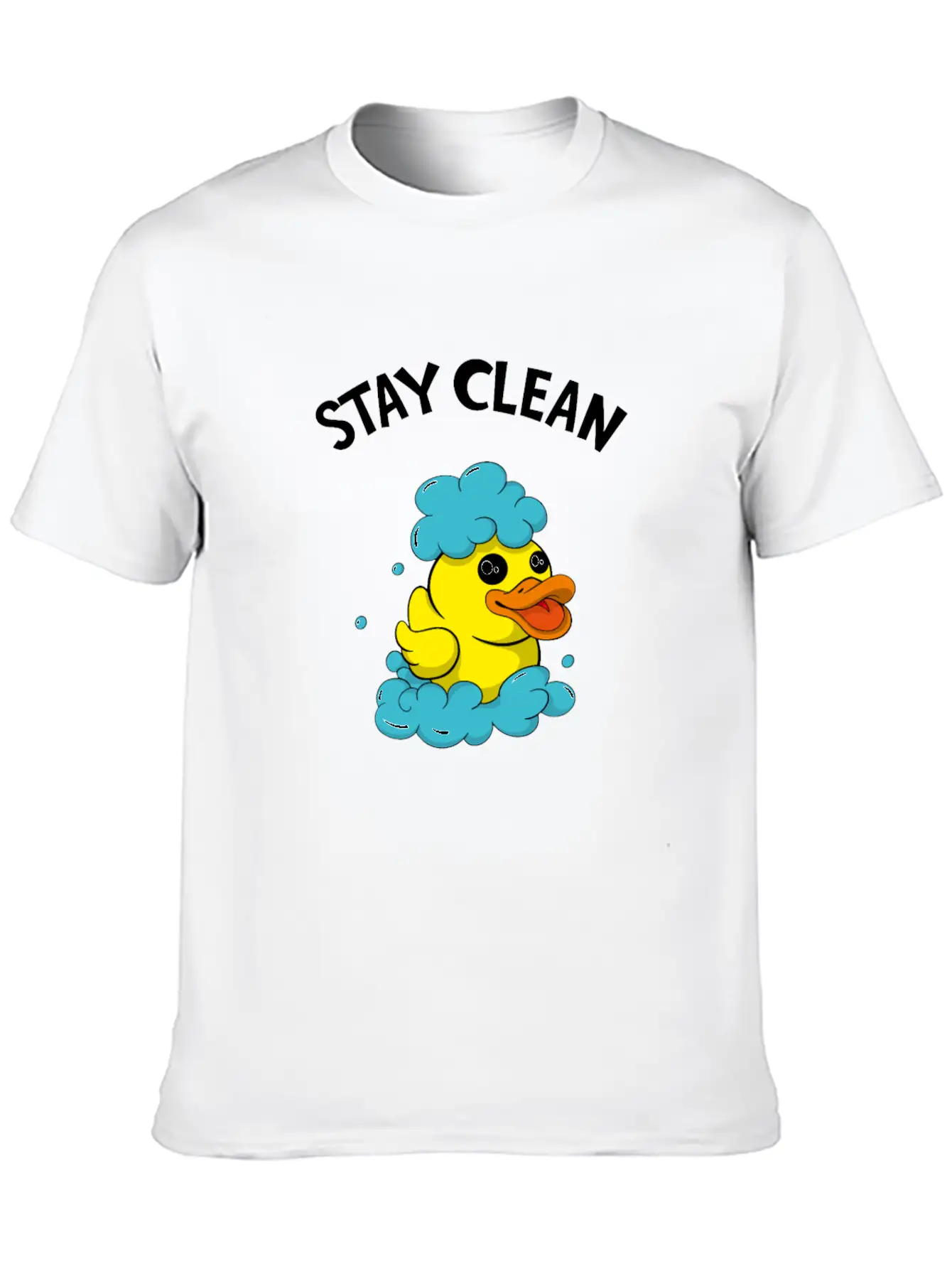 Soapmaker Stay Clean Funny Bath Duck Basic Graphic T-Shirt ¨C Daily Comfort In Soft Cotton