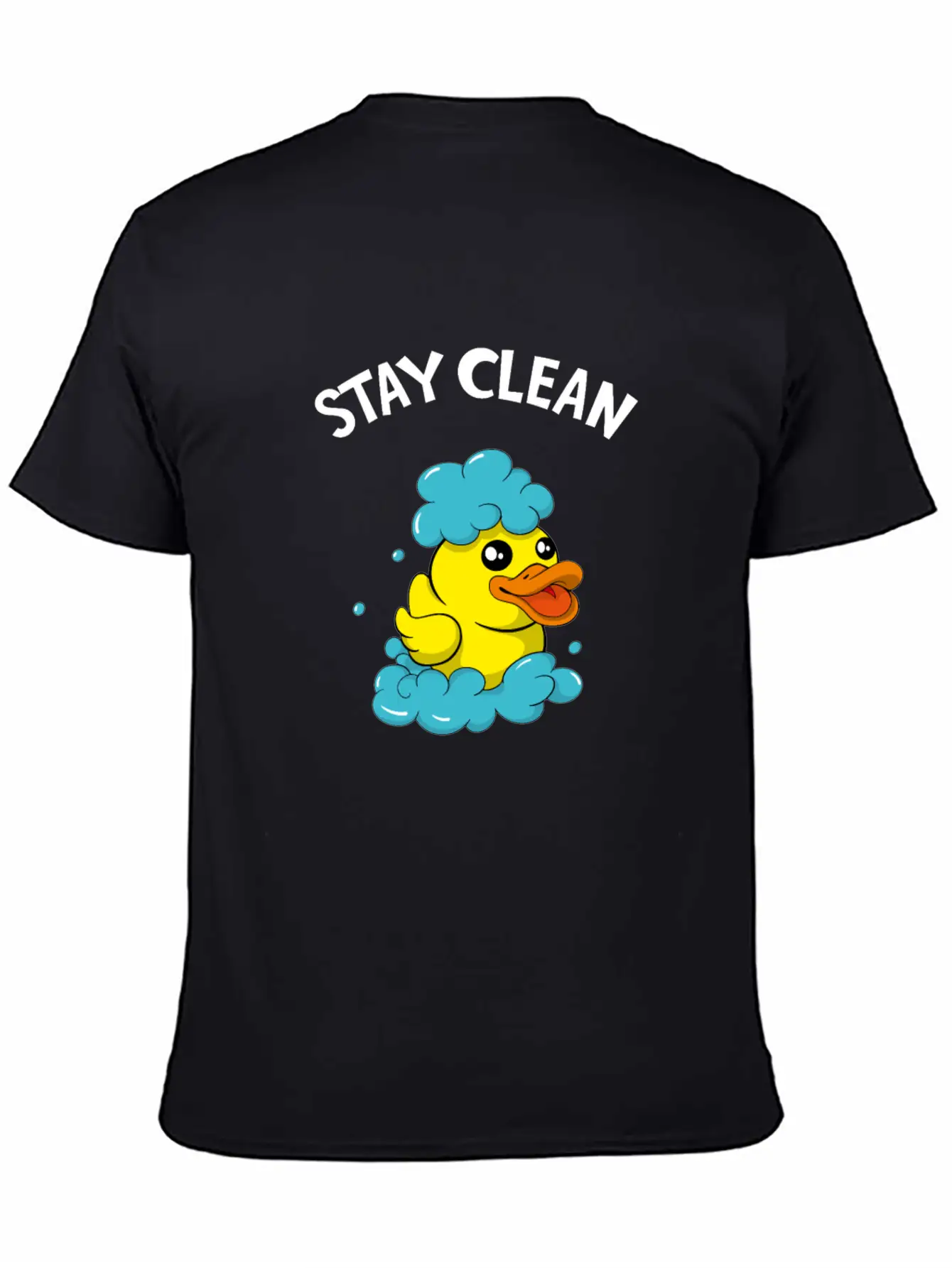 Soapmaker Stay Clean Funny Bath Duck Basic Graphic T-Shirt ¨C Daily Comfort In Soft Cotton