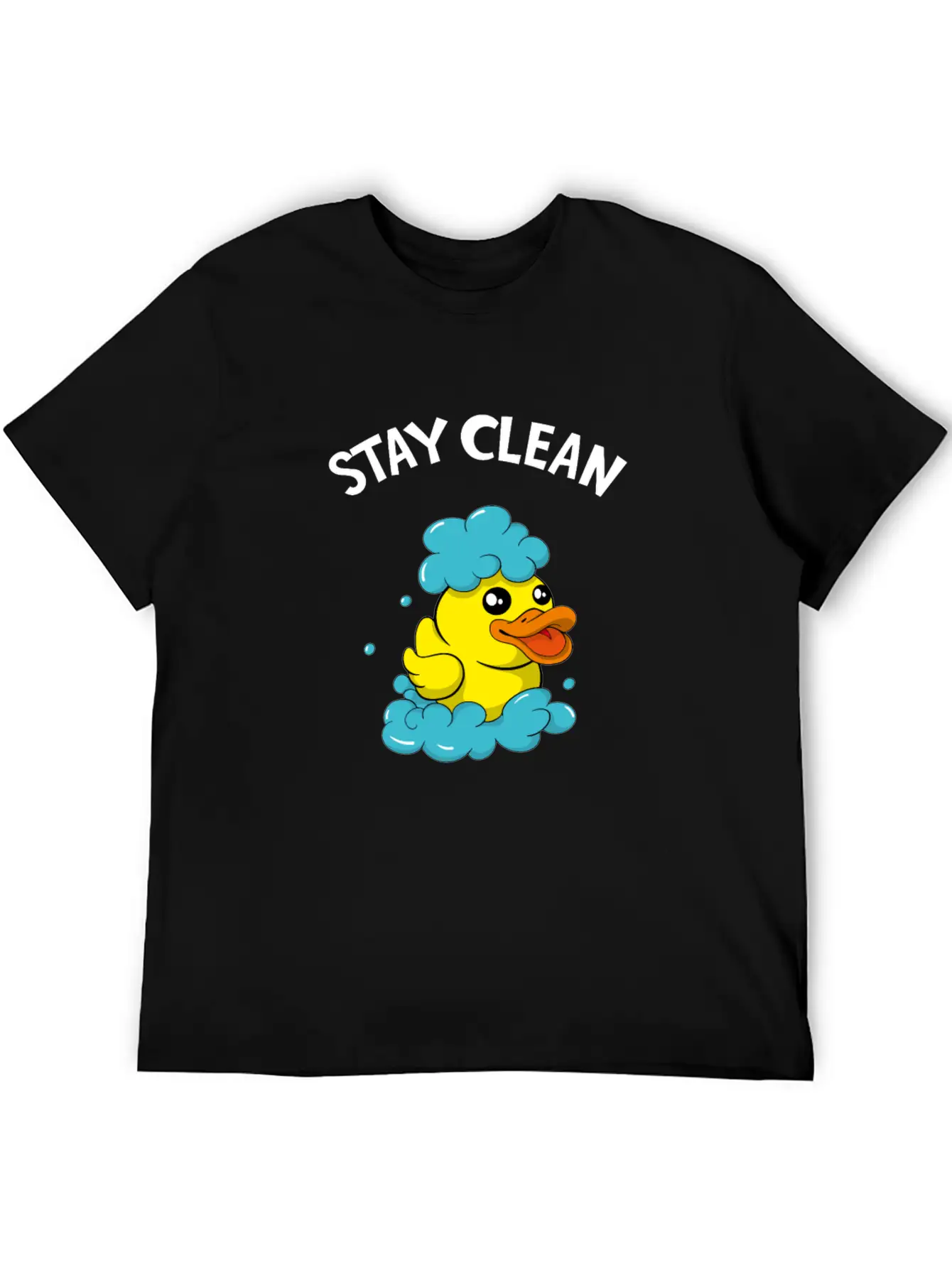 Soapmaker Stay Clean Funny Bath Duck Basic Graphic T-Shirt ¨C Daily Comfort In Soft Cotton