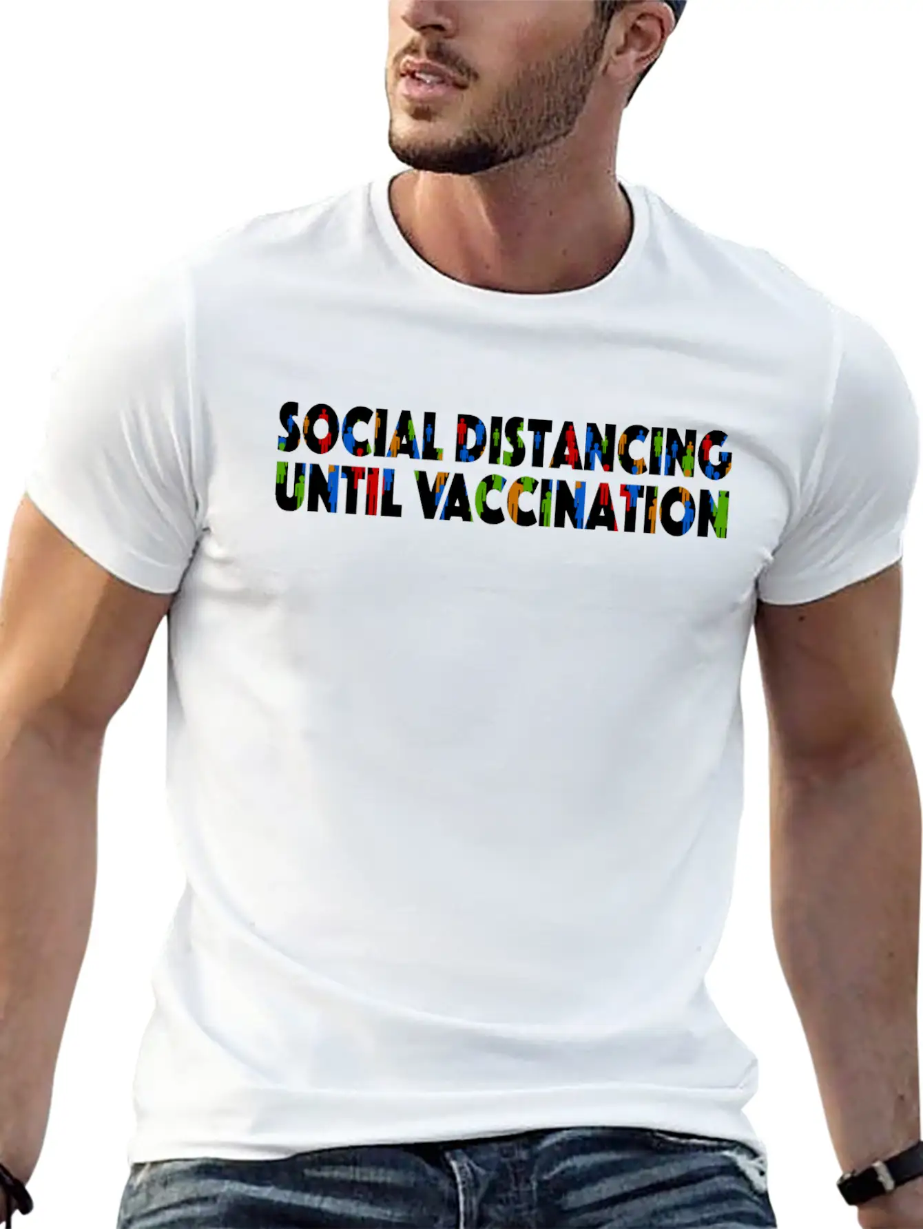 Social Distancing Until Vaccination Essential Cotton Tee For Daily Outfits ¨C Unisex Style