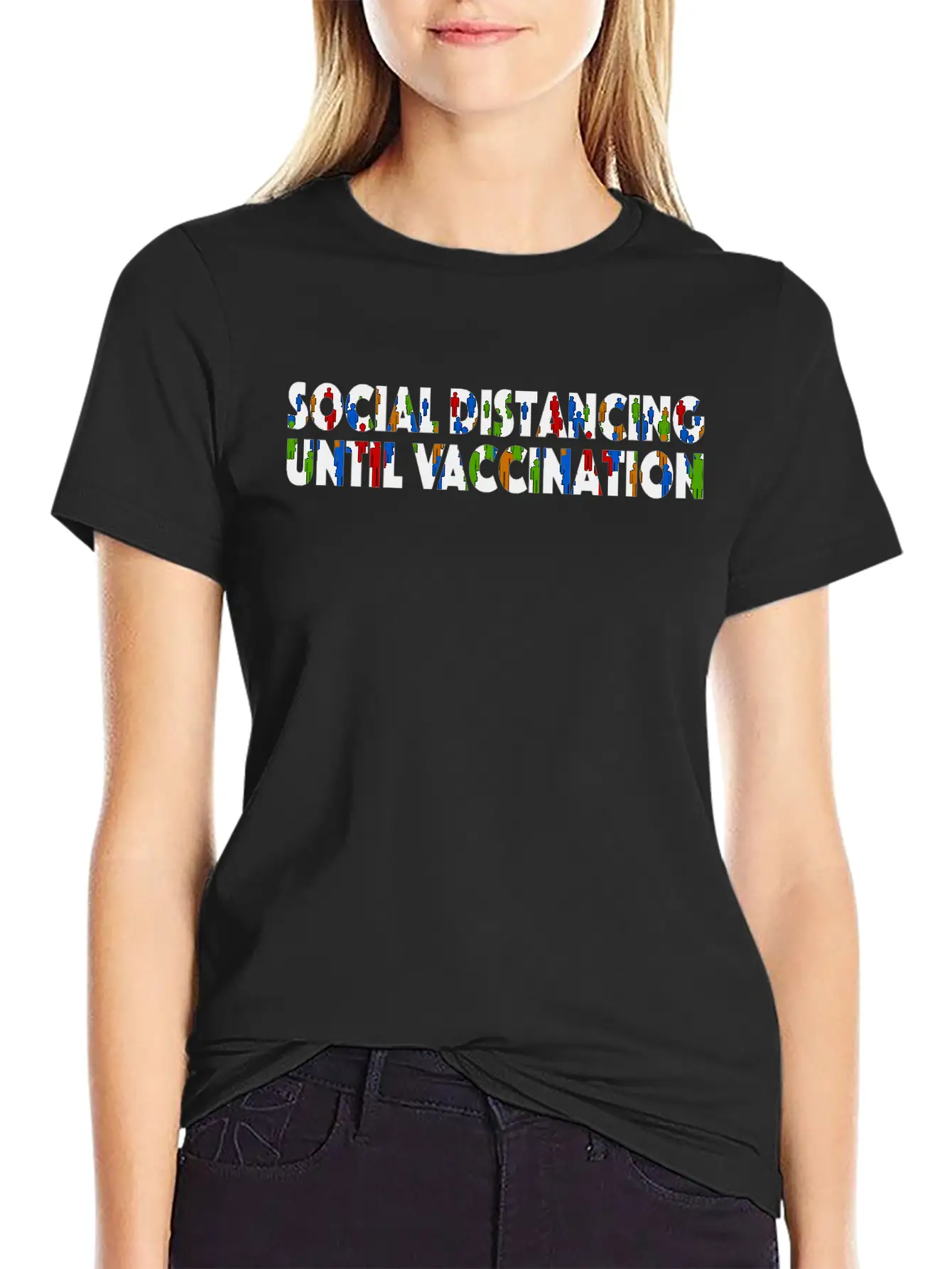 Social Distancing Until Vaccination Essential Cotton Tee For Daily Outfits ¨C Unisex Style