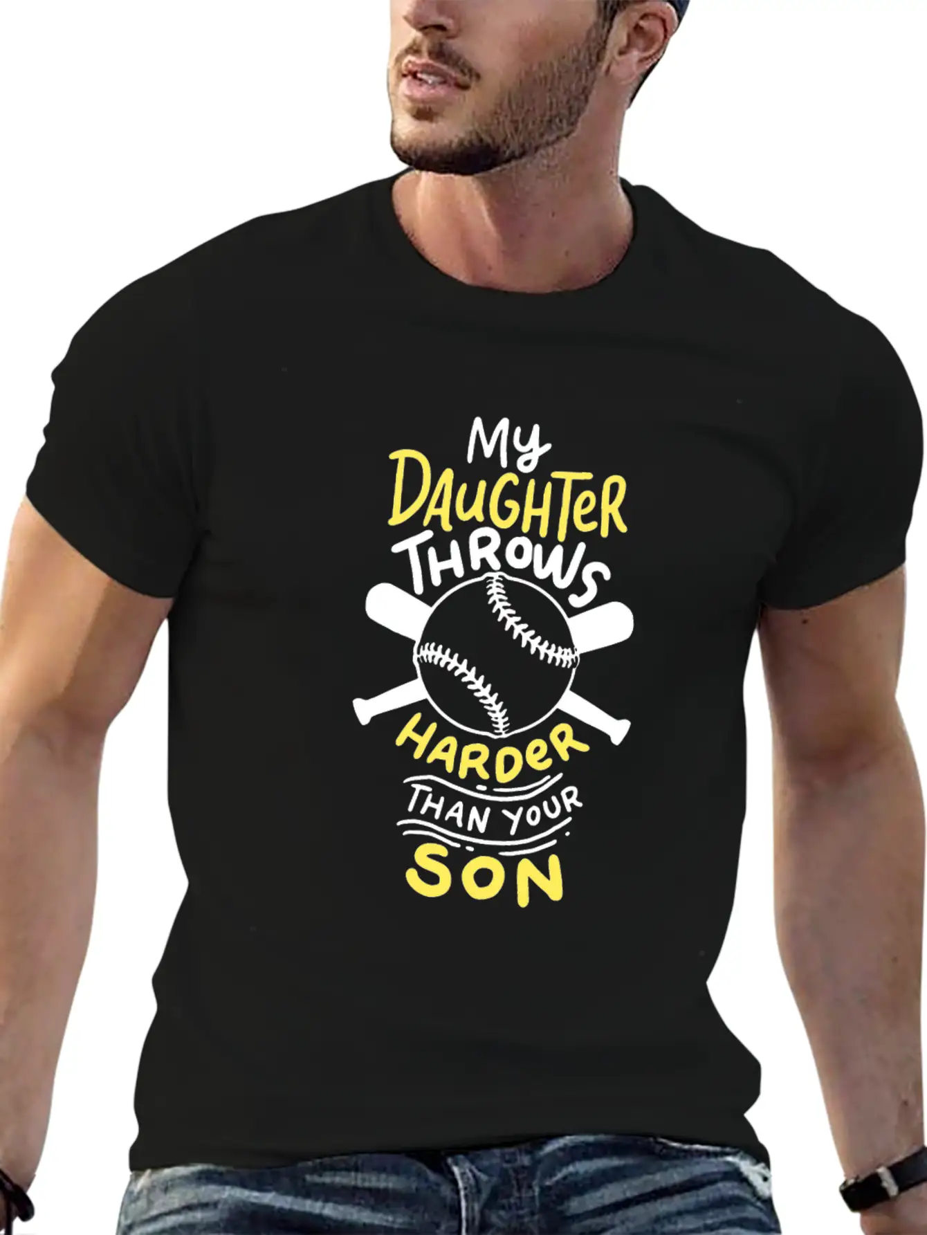 Softball: My Daughter Throws Harder Than Your Son Soft Cotton Short Sleeve Tee ¨C Unisex Wardrobe Staple