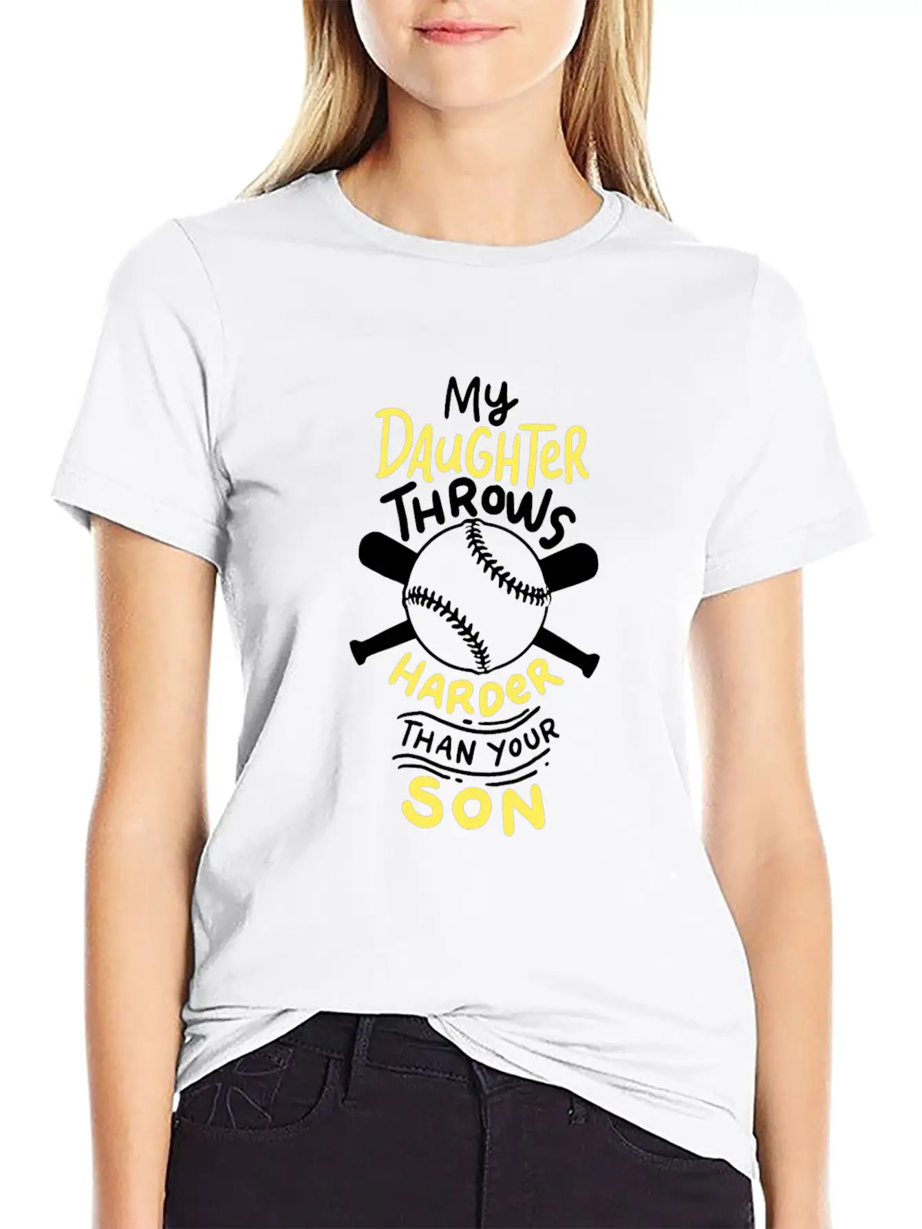 Softball: My Daughter Throws Harder Than Your Son Soft Cotton Short Sleeve Tee ¨C Unisex Wardrobe Staple