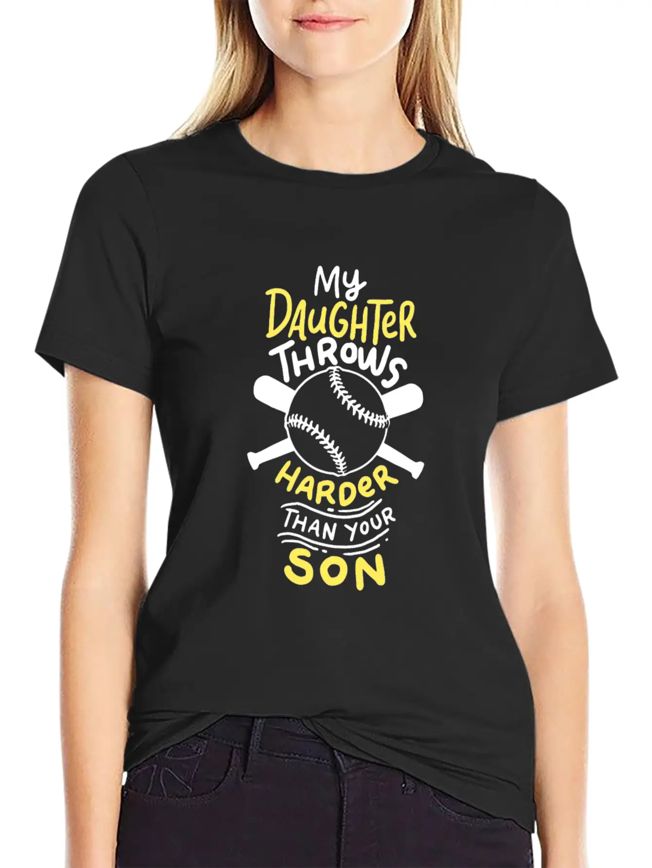 Softball: My Daughter Throws Harder Than Your Son Soft Cotton Short Sleeve Tee ¨C Unisex Wardrobe Staple