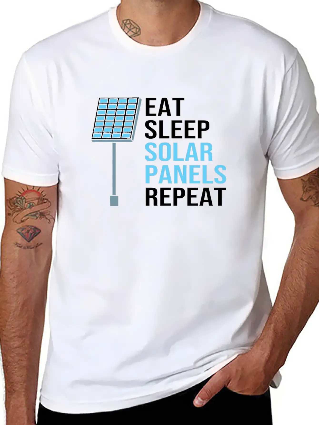 Solar Energy Sun Solar Panels Essential Cotton Tee For Daily Outfits ¨C Unisex Style