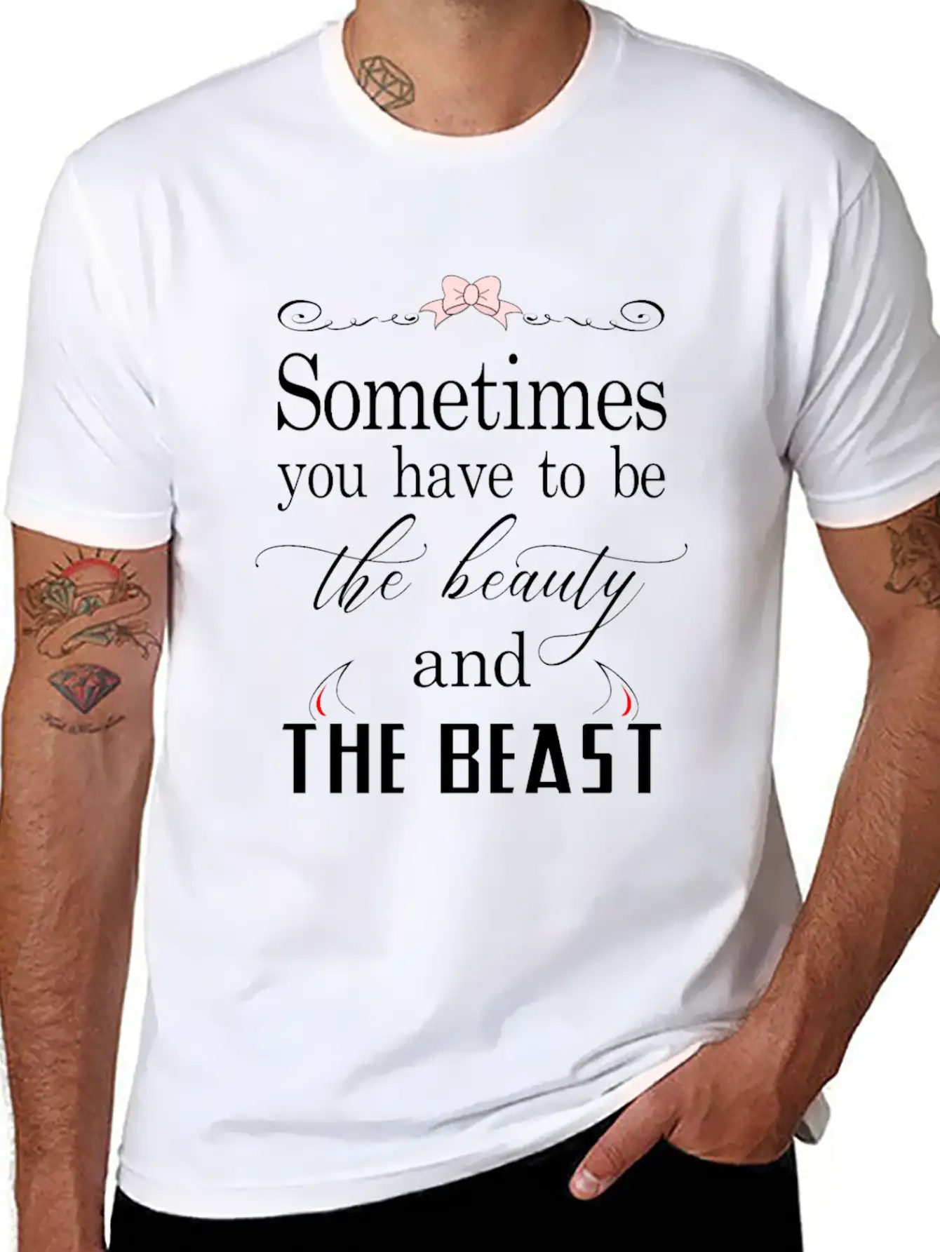 Sometimes You Have To Be The Beauty And The Beast Essential Cotton Tee For Daily Outfits ¨C Unisex Style
