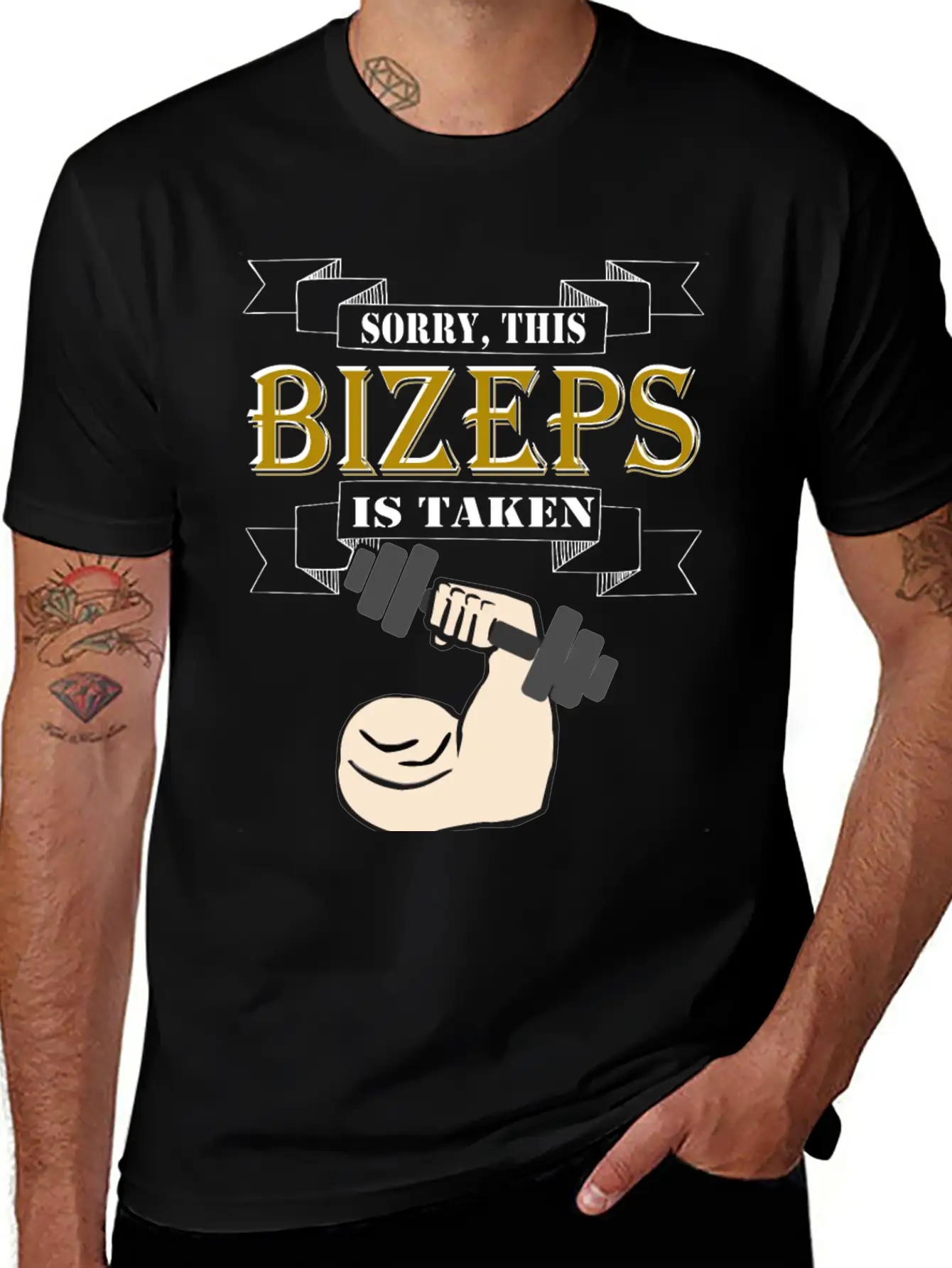 Sorry This Bizeps Is Taken Basic Graphic T-Shirt ¨C Daily Comfort In Soft Cotton