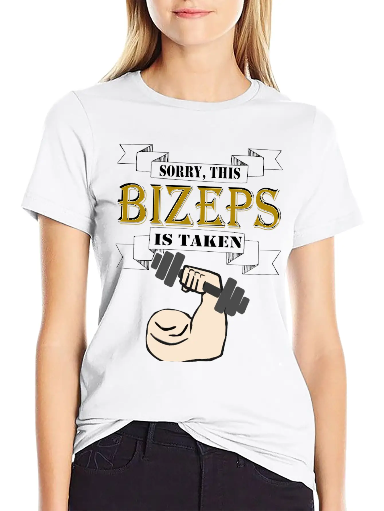 Sorry This Bizeps Is Taken Basic Graphic T-Shirt ¨C Daily Comfort In Soft Cotton