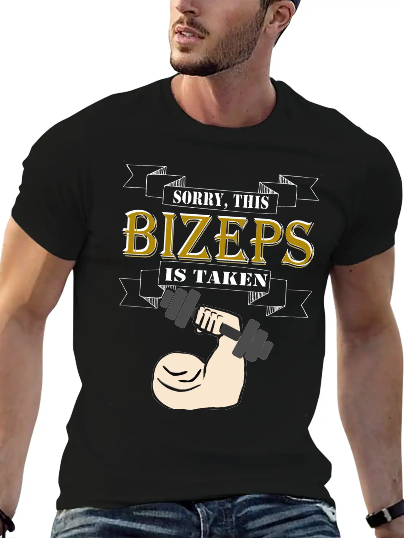 Sorry This Bizeps Is Taken Basic Graphic T-Shirt ¨C Daily Comfort In Soft Cotton