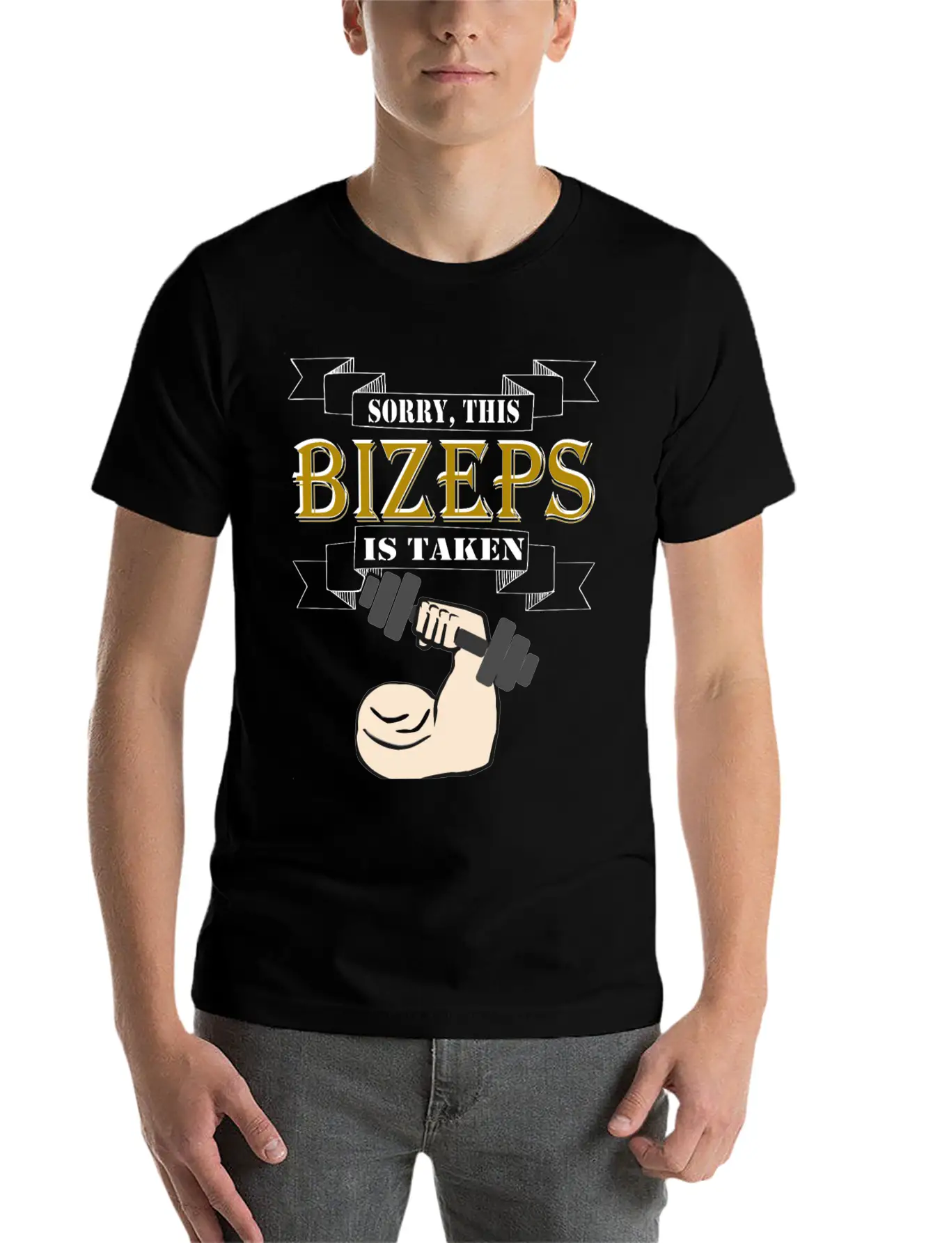 Sorry This Bizeps Is Taken Basic Graphic T-Shirt ¨C Daily Comfort In Soft Cotton