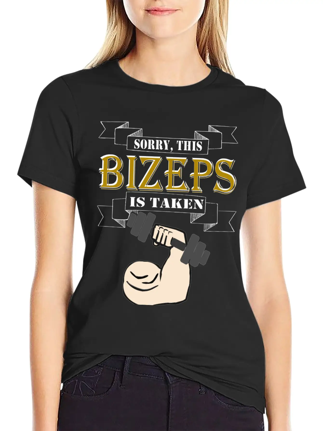 Sorry This Bizeps Is Taken Basic Graphic T-Shirt ¨C Daily Comfort In Soft Cotton