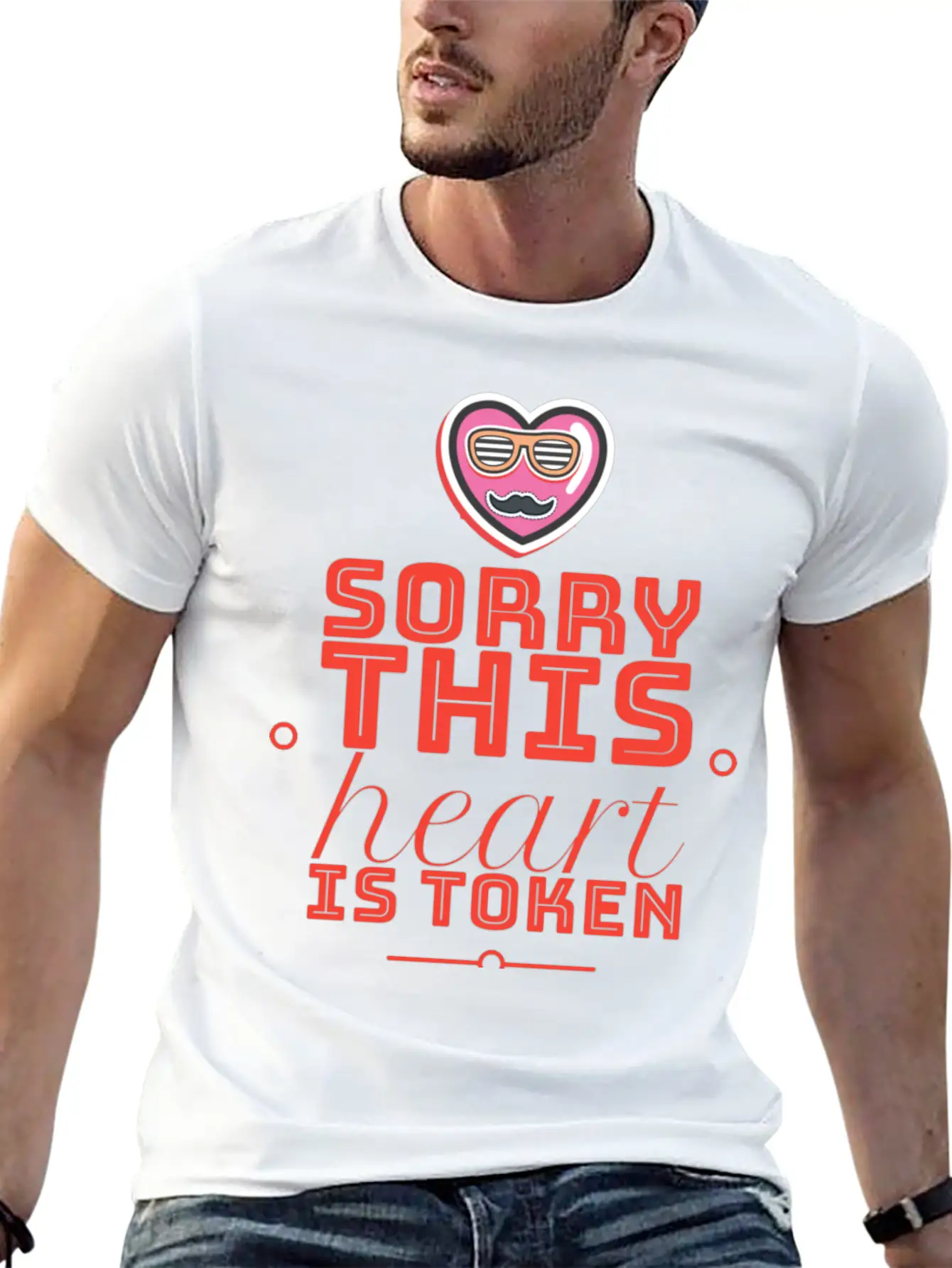 Sorry This Heart Is Token Essential Cotton Tee For Daily Outfits ¨C Unisex Style
