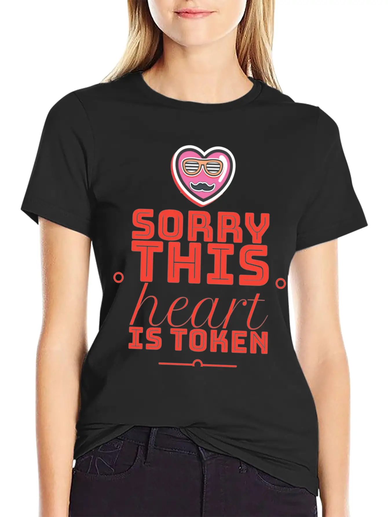 Sorry This Heart Is Token Essential Cotton Tee For Daily Outfits ¨C Unisex Style
