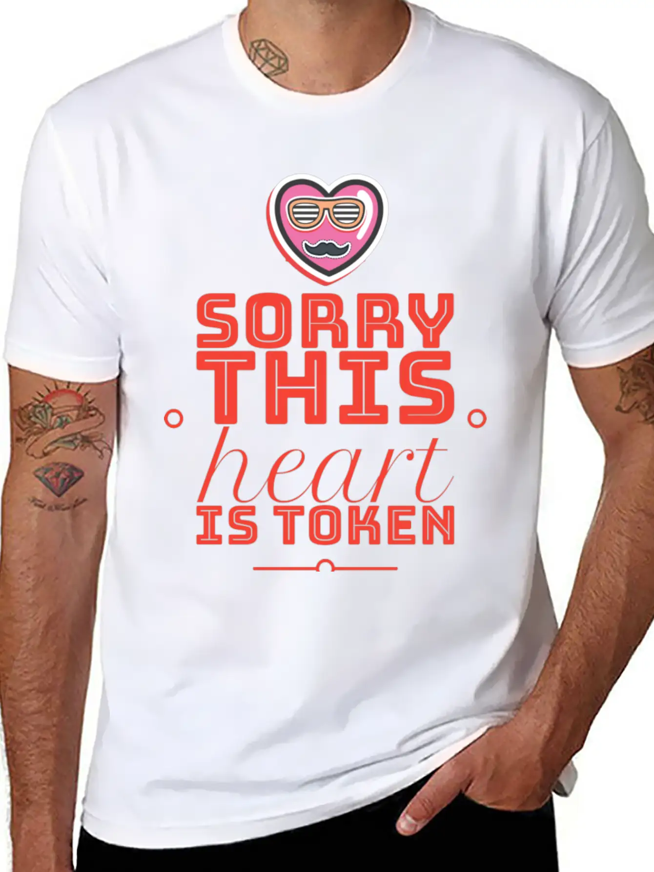 Sorry This Heart Is Token Essential Cotton Tee For Daily Outfits ¨C Unisex Style