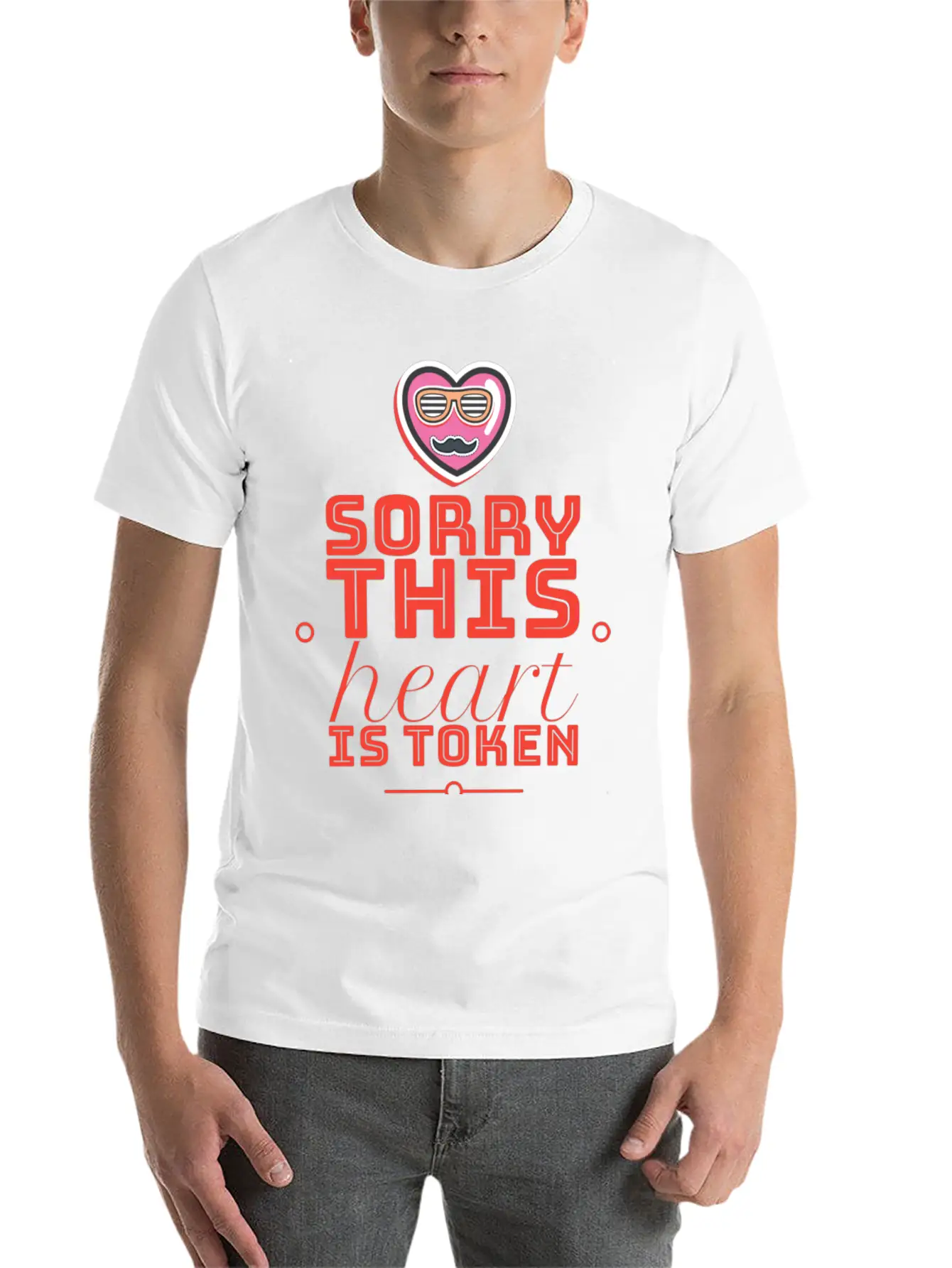 Sorry This Heart Is Token Essential Cotton Tee For Daily Outfits ¨C Unisex Style