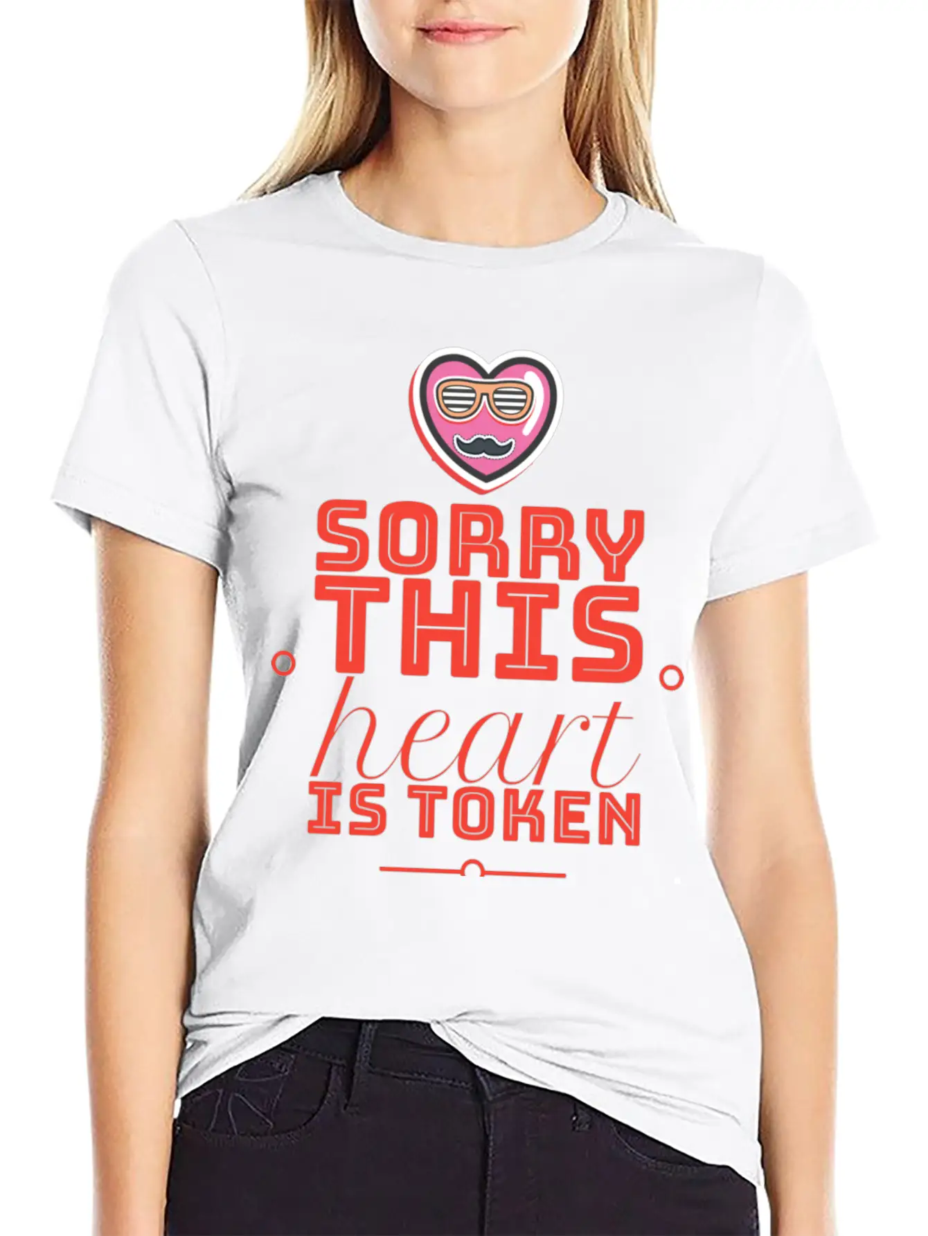 Sorry This Heart Is Token Essential Cotton Tee For Daily Outfits ¨C Unisex Style