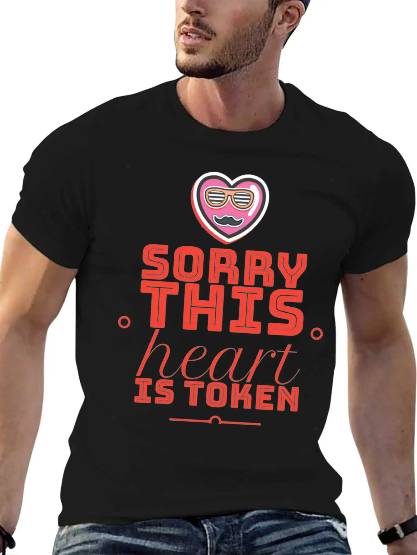Sorry This Heart Is Token Essential Cotton Tee For Daily Outfits ¨C Unisex Style